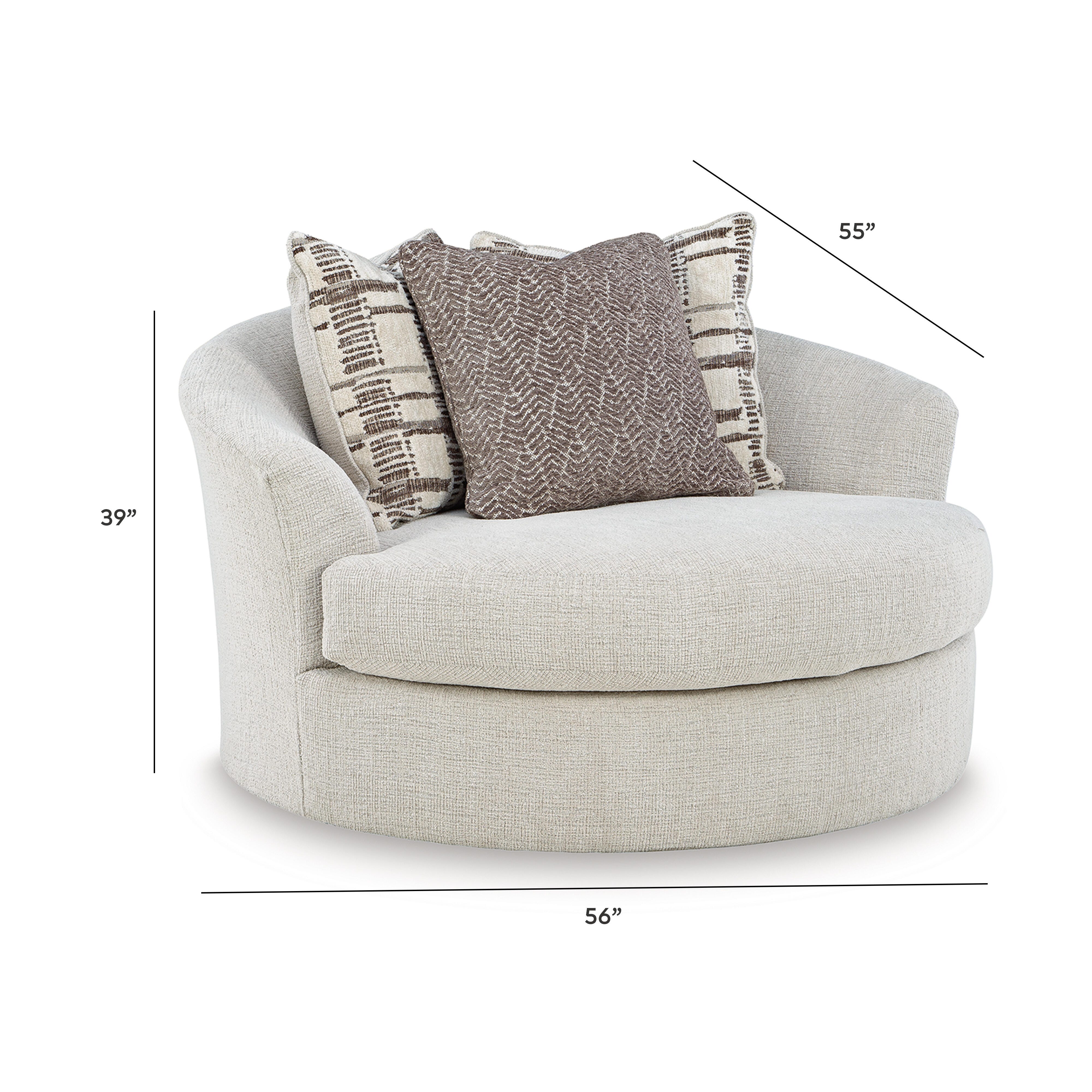 Barrelton Oversized Swivel Accent Chair, , large