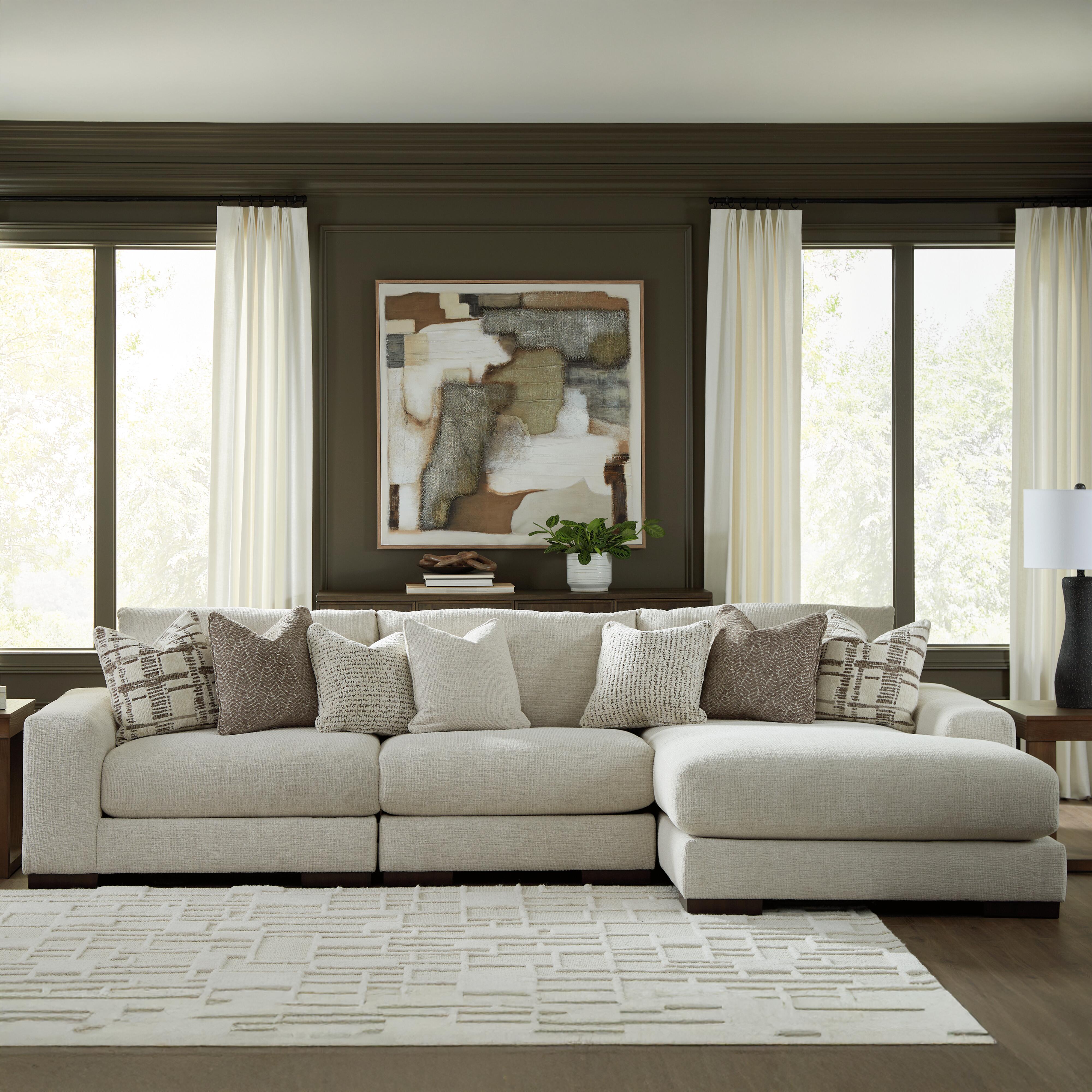 Barrelton 3-Piece Sectional with Chaise, Barley, large