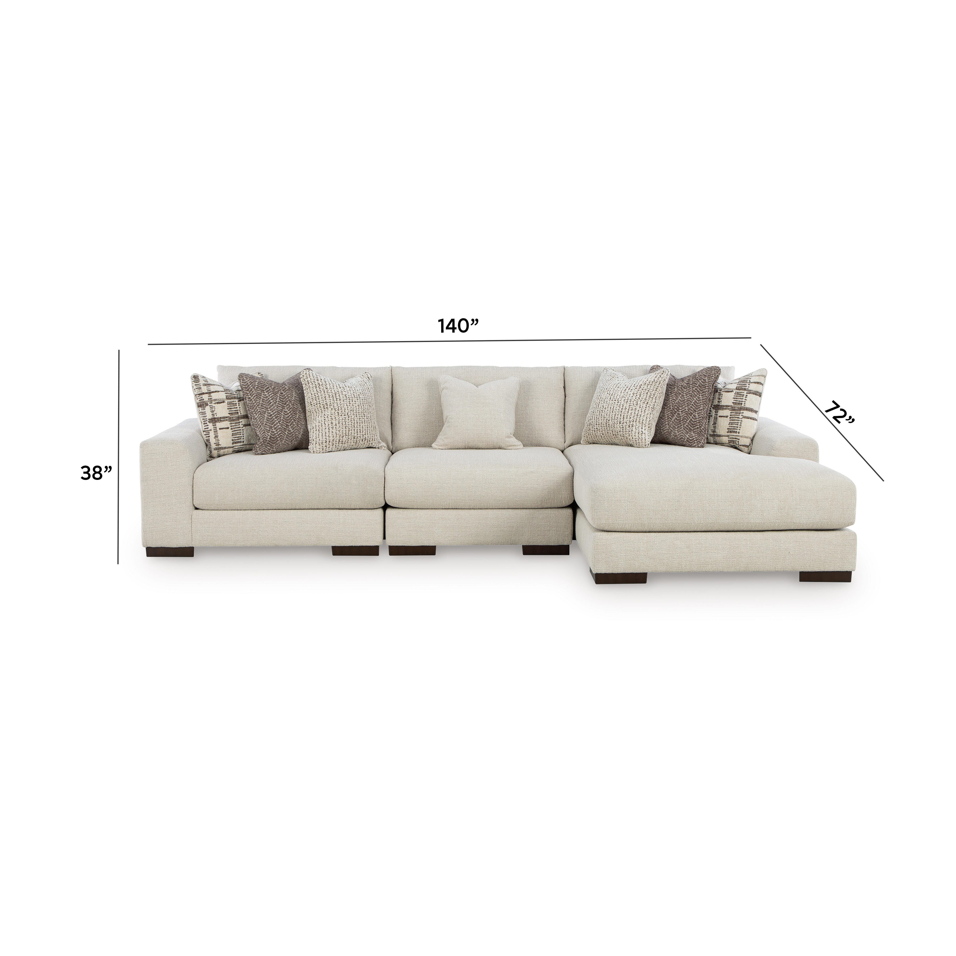 Barrelton 3-Piece Sectional with Chaise, Barley, large