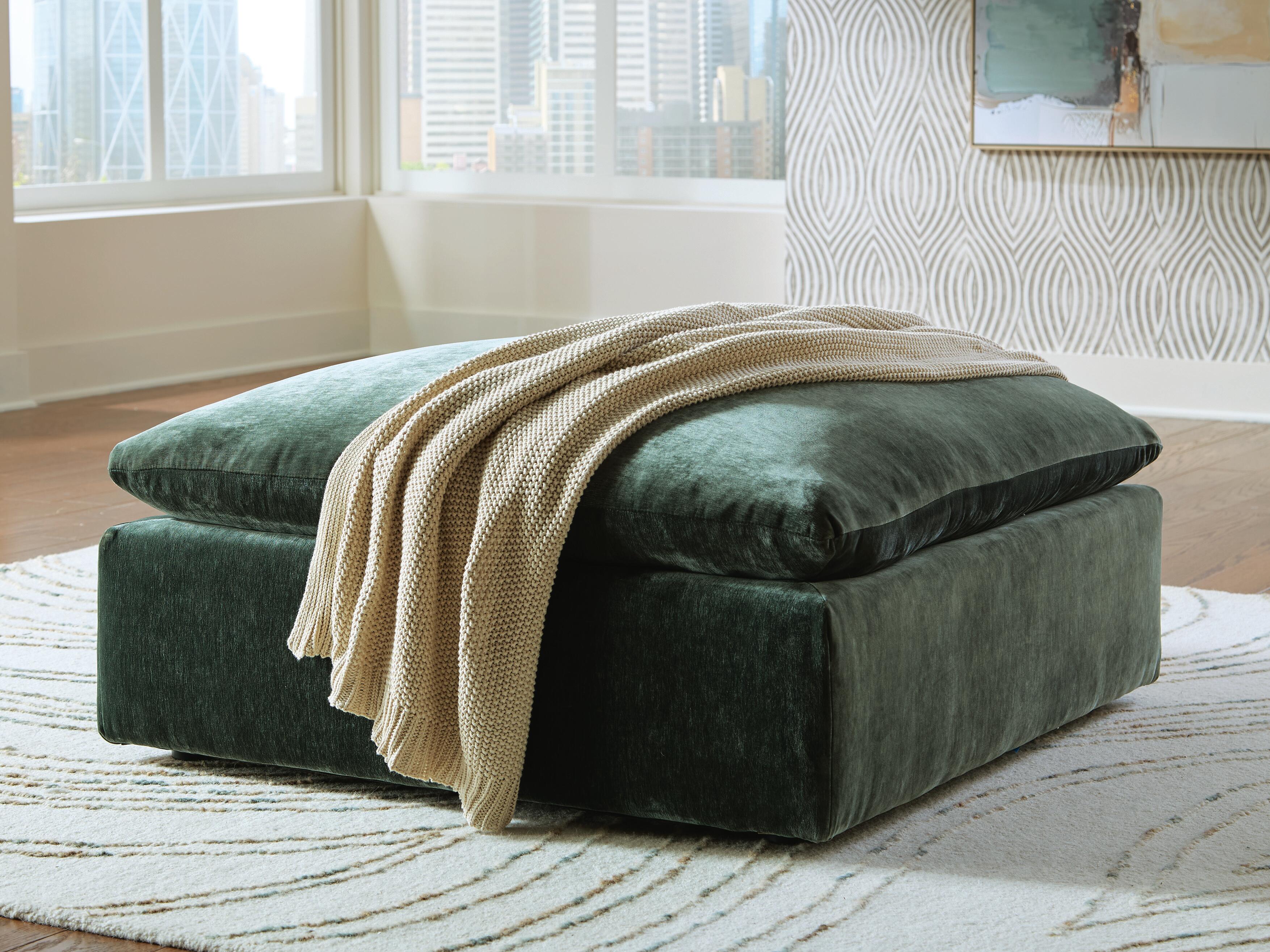 Carriage View Oversized Accent Ottoman - image 1