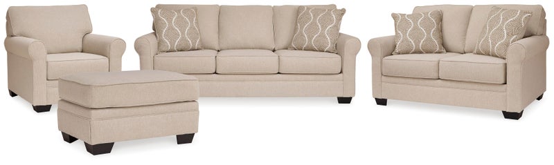 Belcaro Place Sofa, Loveseat, Chair and Ottoman, Jute