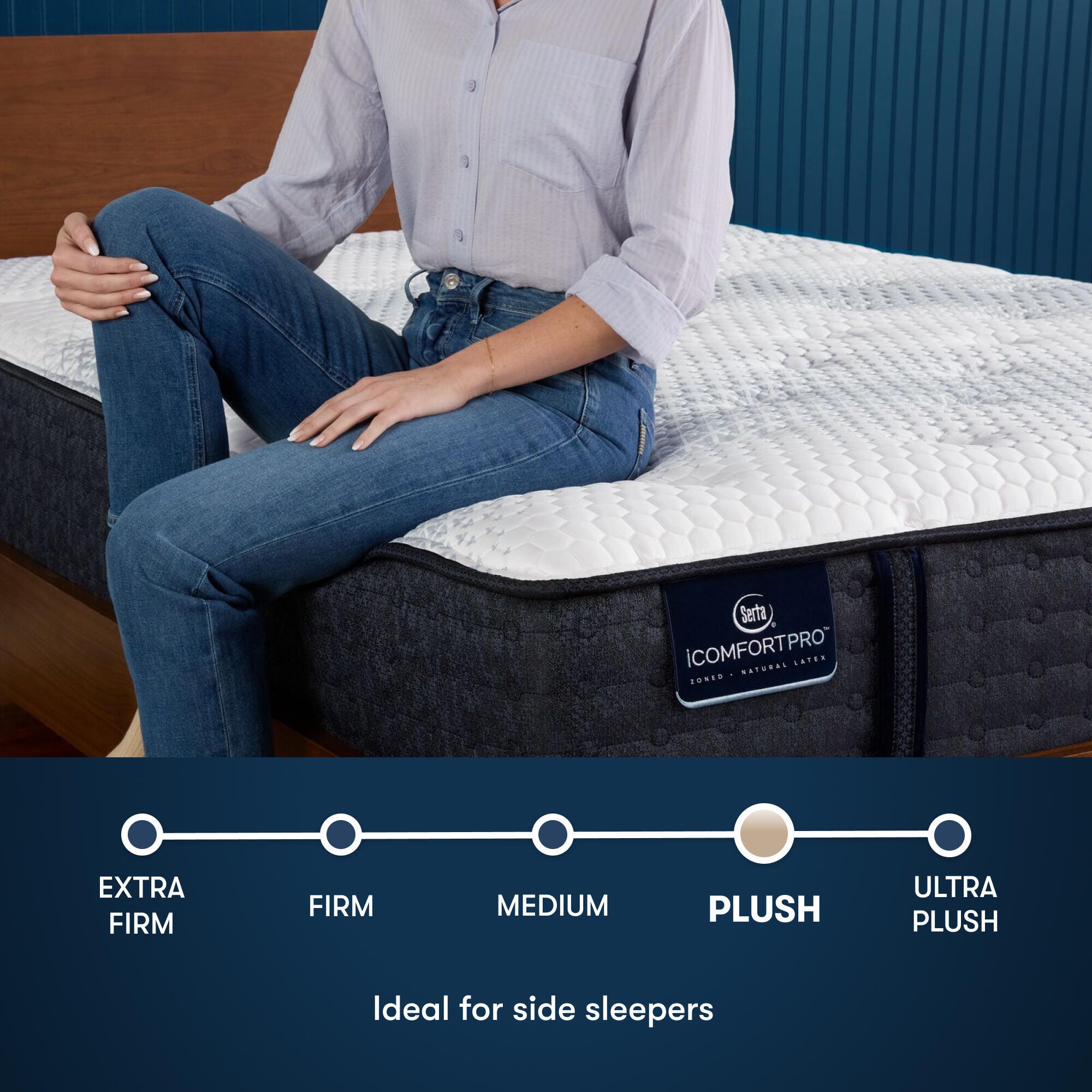 Serta iComfortPro Ambrose Plush Tight Top 13 in. King Mattress, White