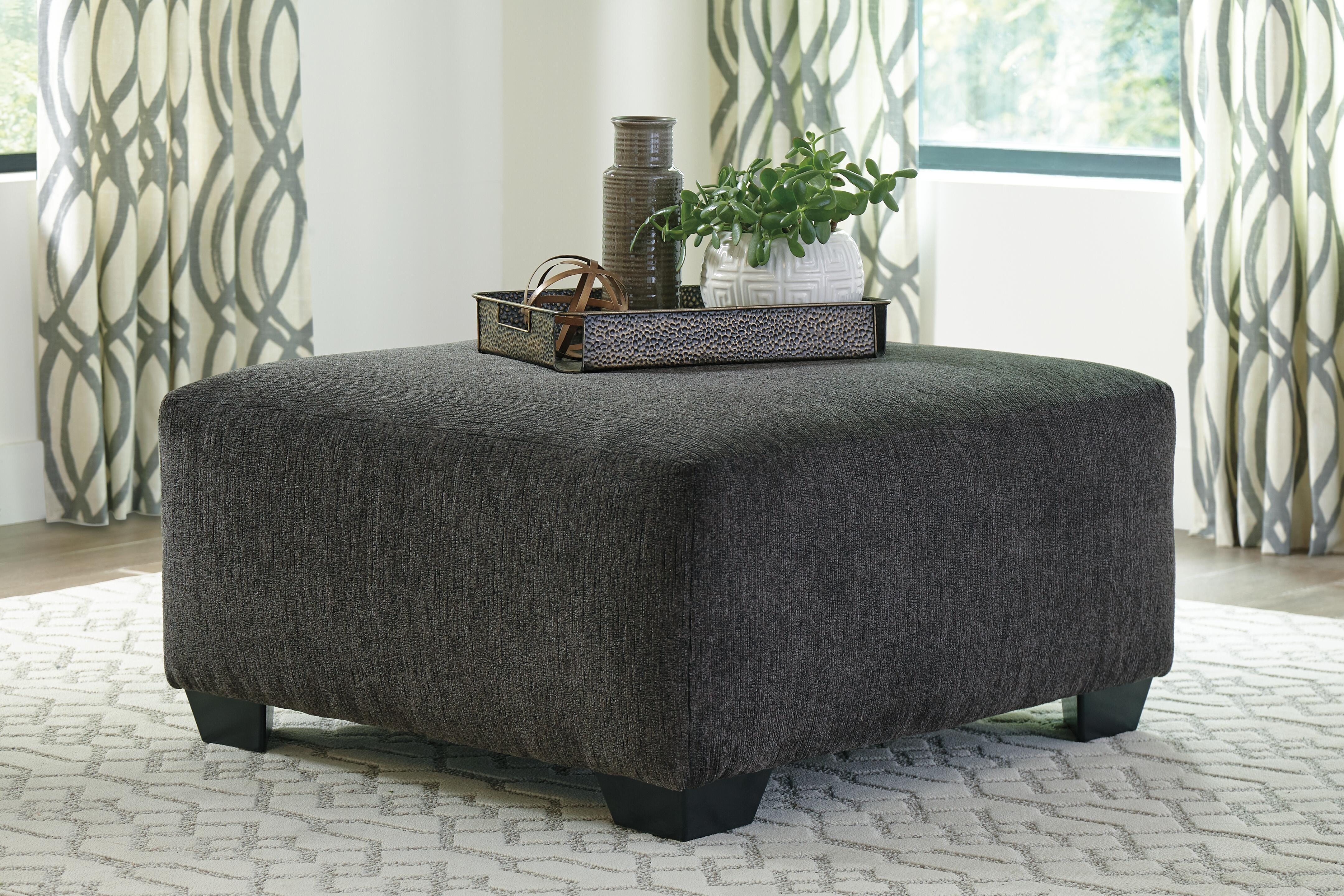 Ballinasloe Oversized Ottoman, Smoke, rollover
