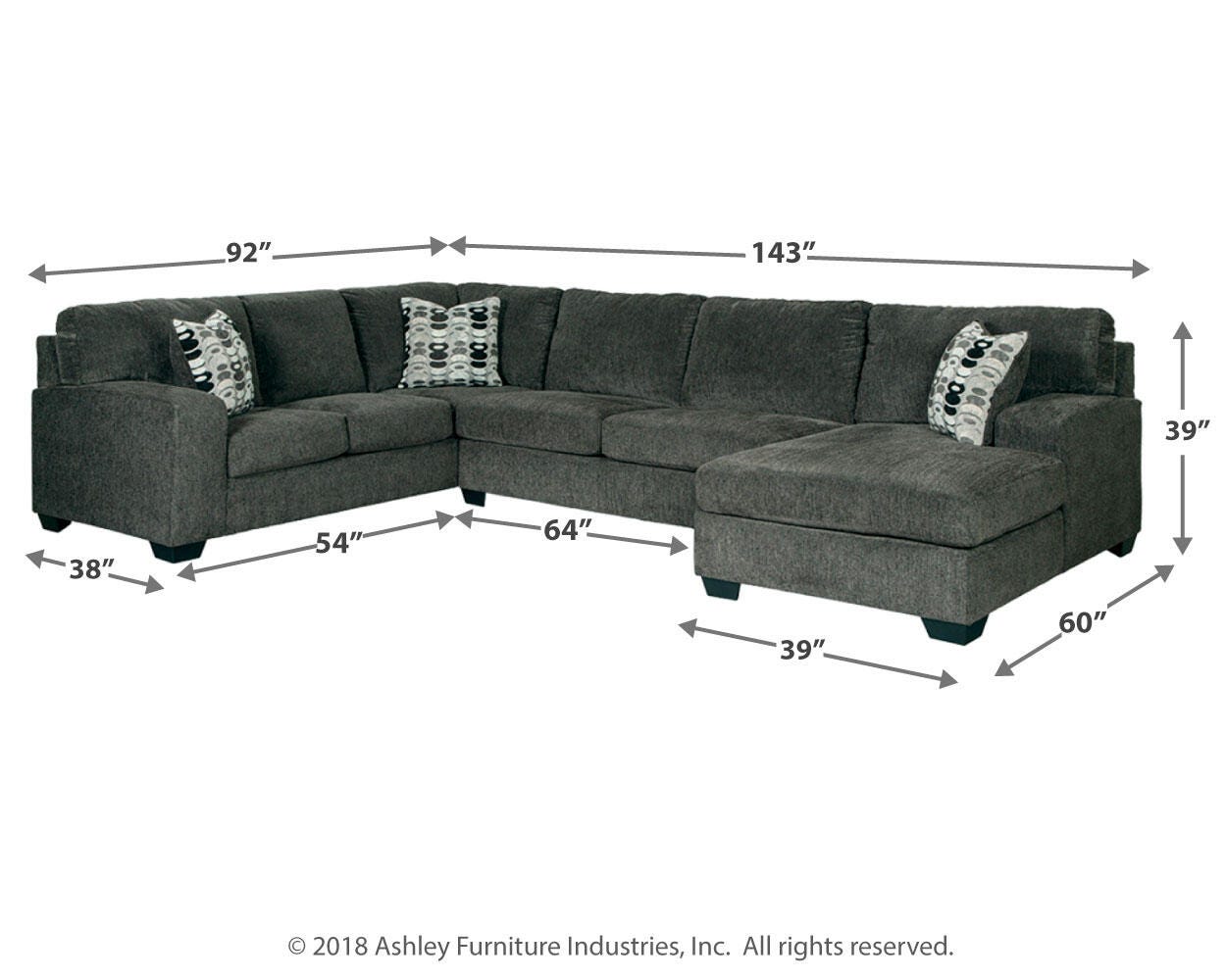 Ballinasloe 3-Piece Sectional and Ottoman - image 5