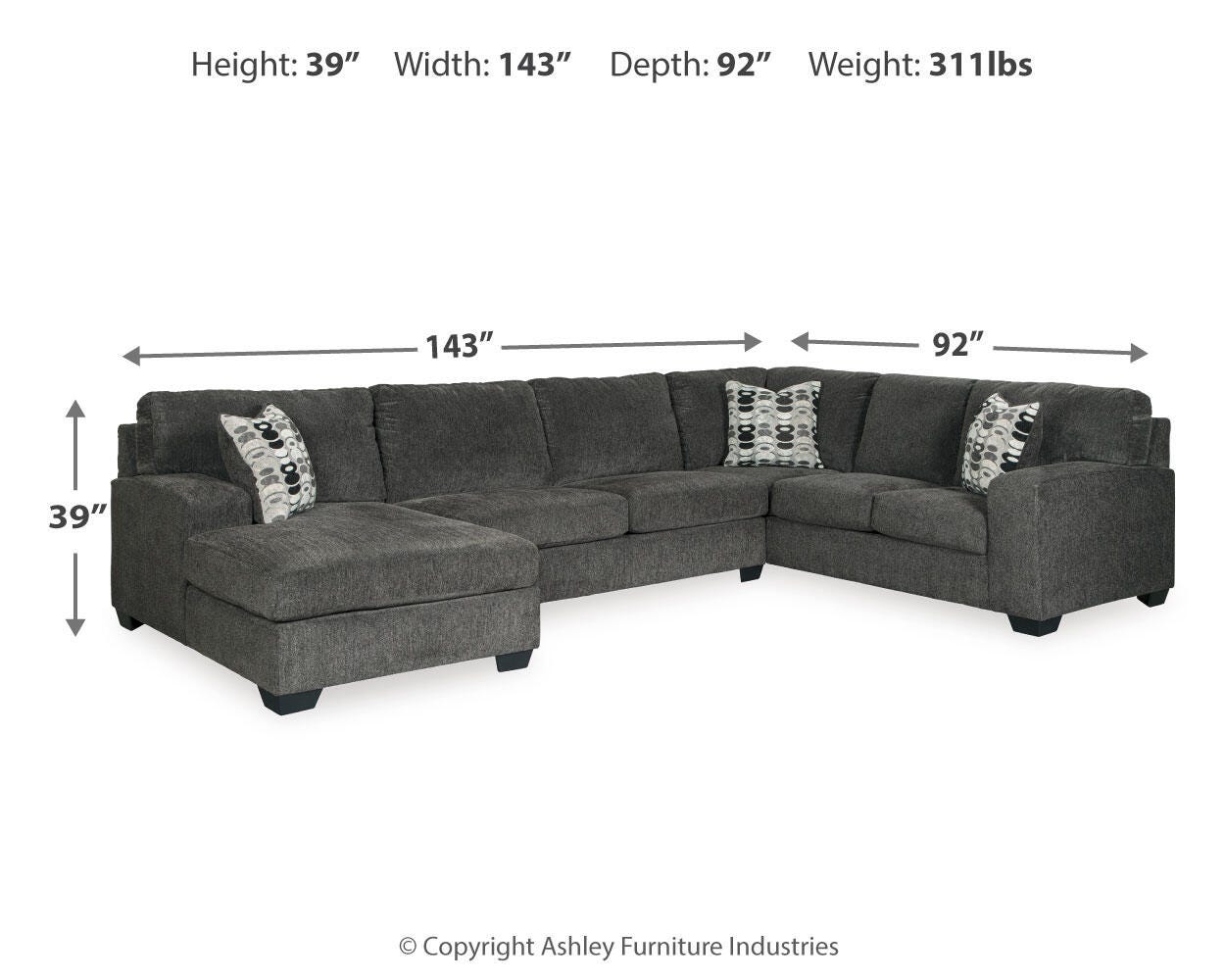 Ballinasloe 3-Piece Sectional with Chaise - image 3