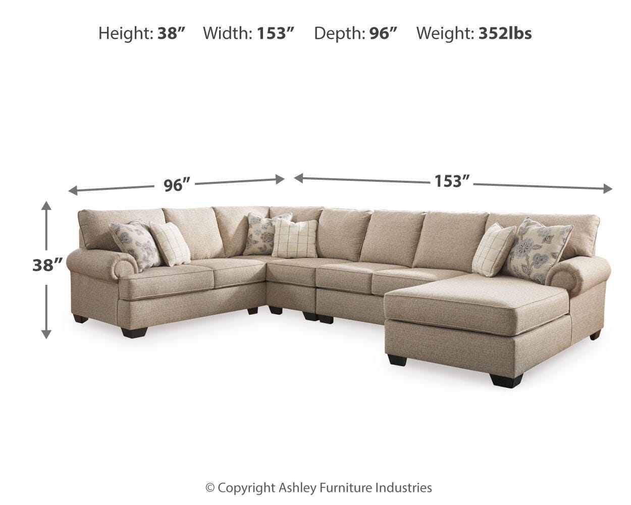 Baceno 4-Piece Sectional with Chaise - image 3
