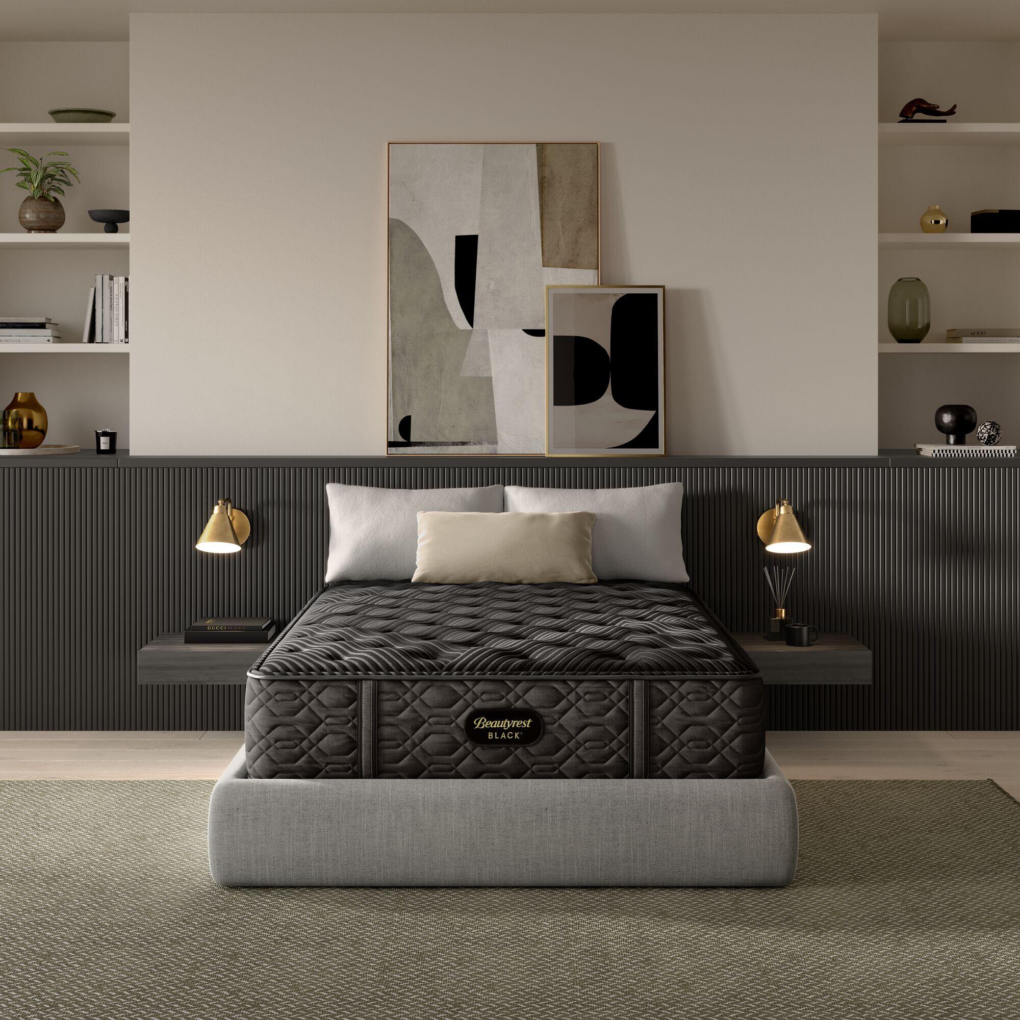 Beautyrest Black Series One Plush 14" Split California King Mattress, Gray, large