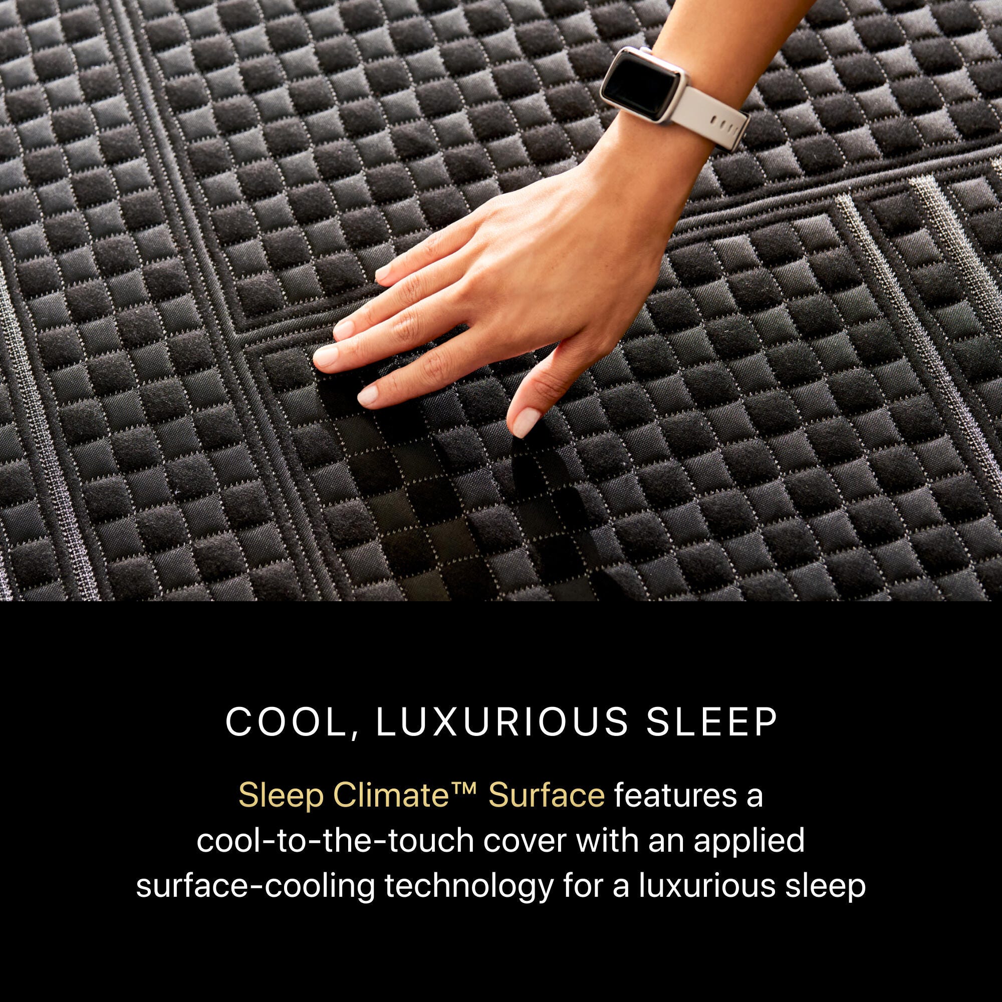 Beautyrest Black® Hybrid Series One Plush 12.5 in. Split King Mattress, Black, large