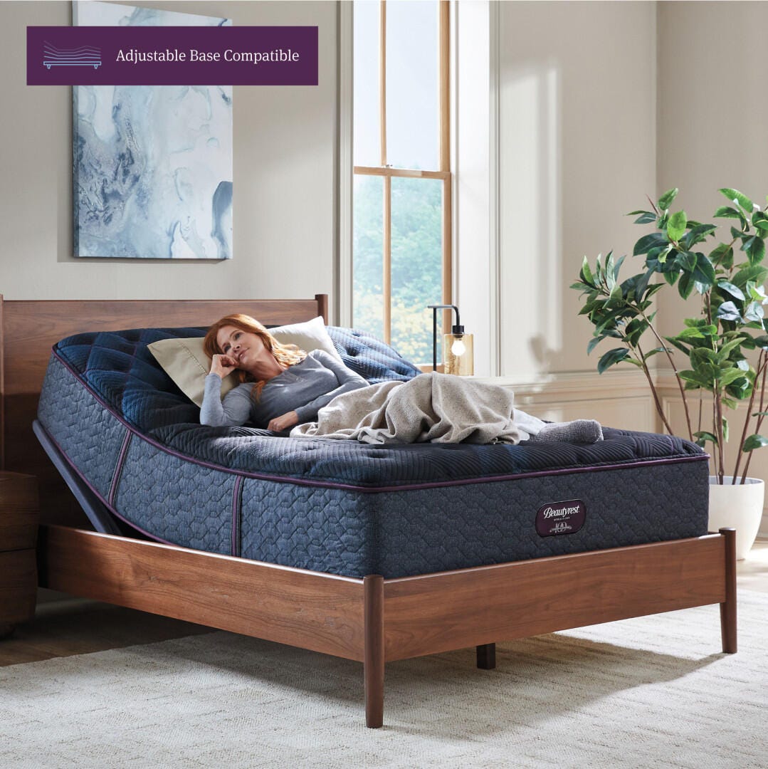 Beautyrest World Class Level Three Plush 14.75 in. King Mattress, Black, large