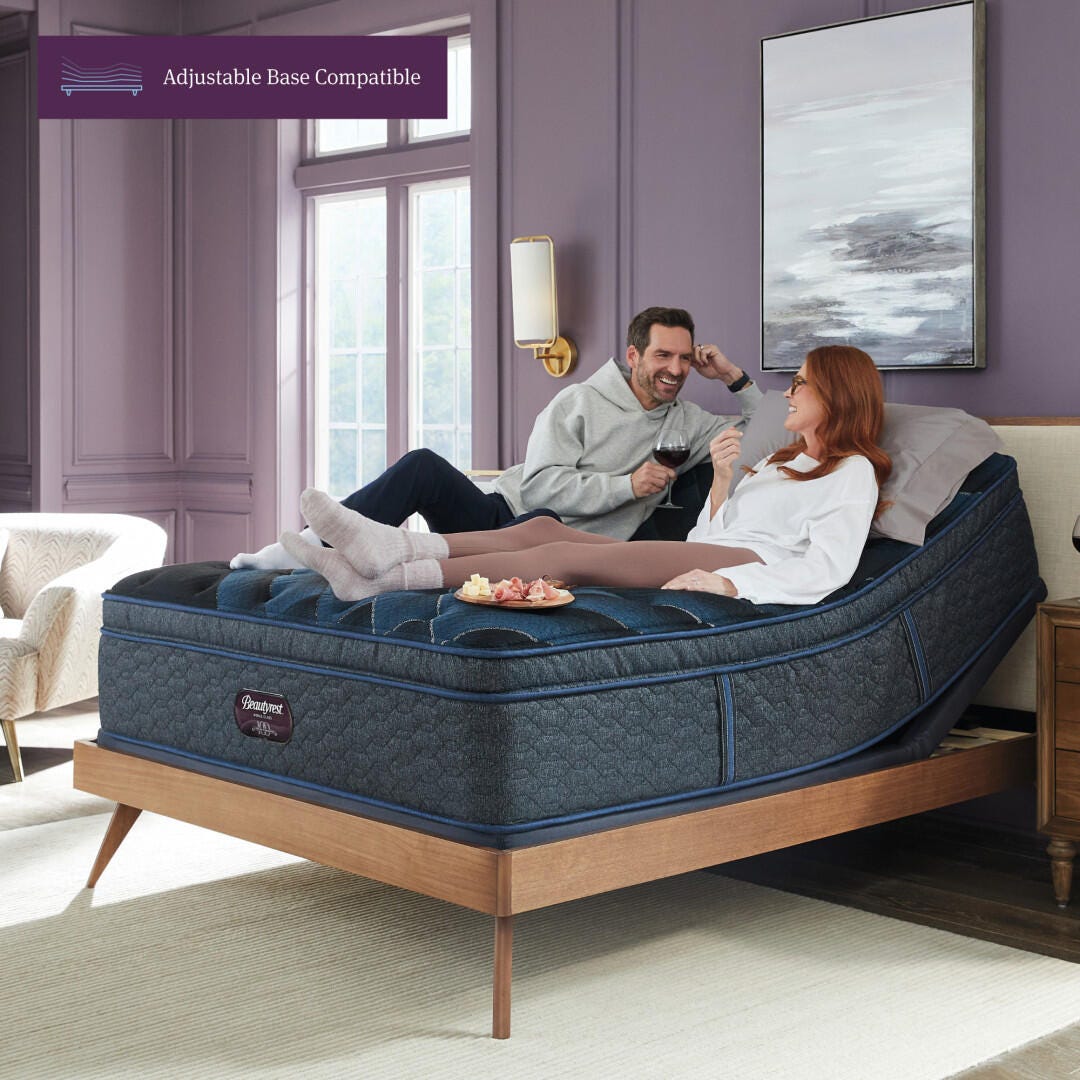 Beautyrest World Class Level Four Medium 15 in. Queen Mattress, Black, large