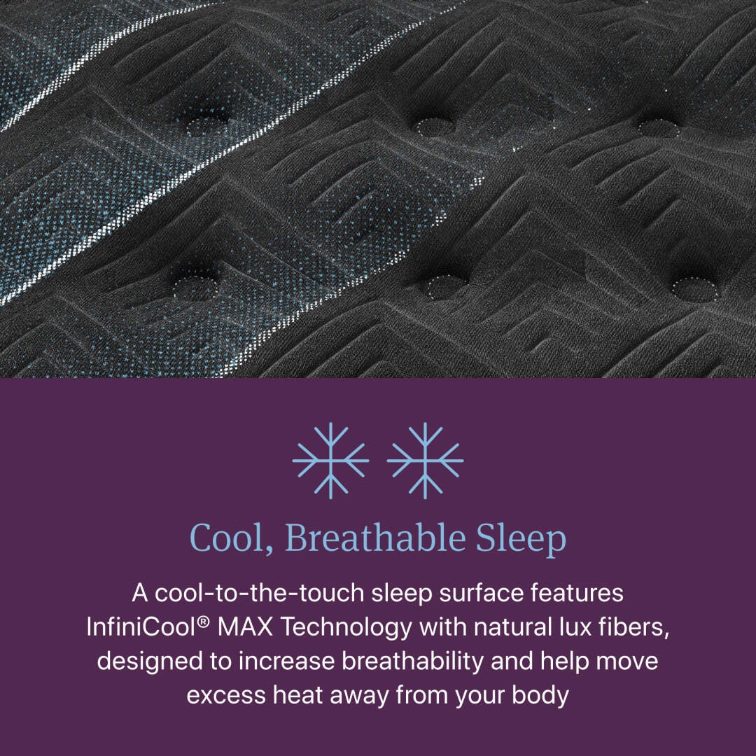 Beautyrest World Class Level Four Medium 15 in. Queen Mattress, Black, large