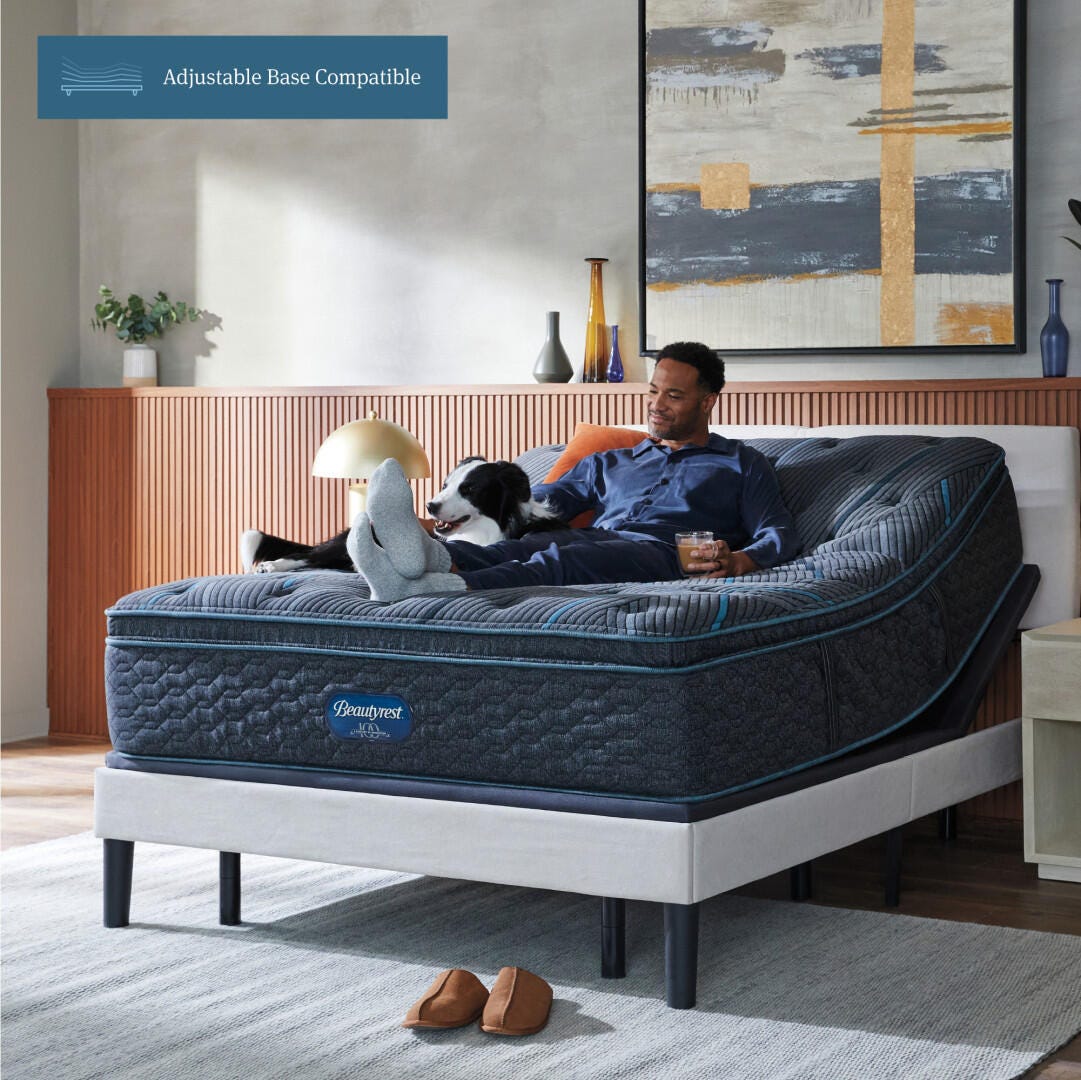 Beautyrest Level Two Plush 14 in. Twin XL Mattress, Black, large