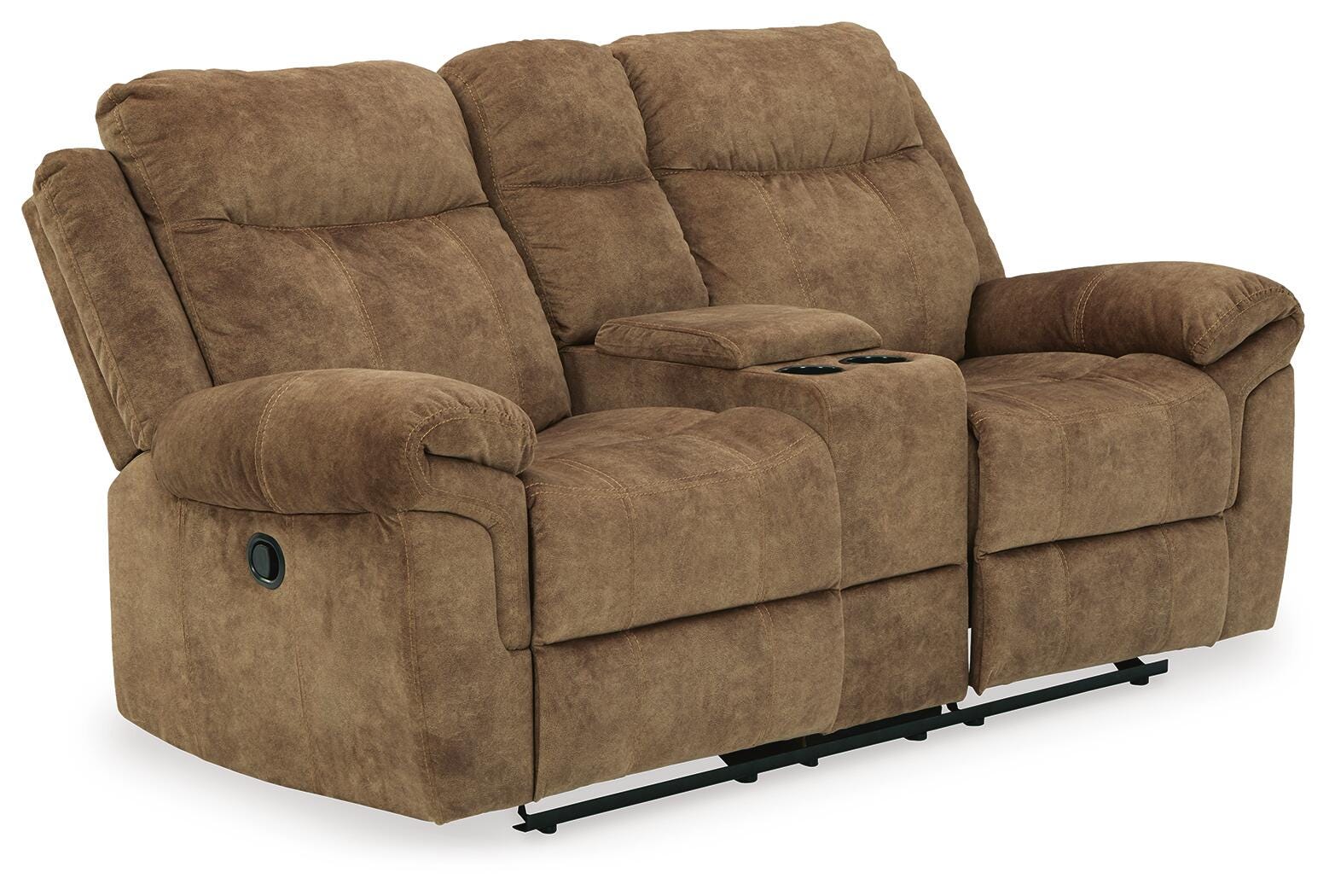 Huddle-Up Glider Reclining Loveseat with Console, , large