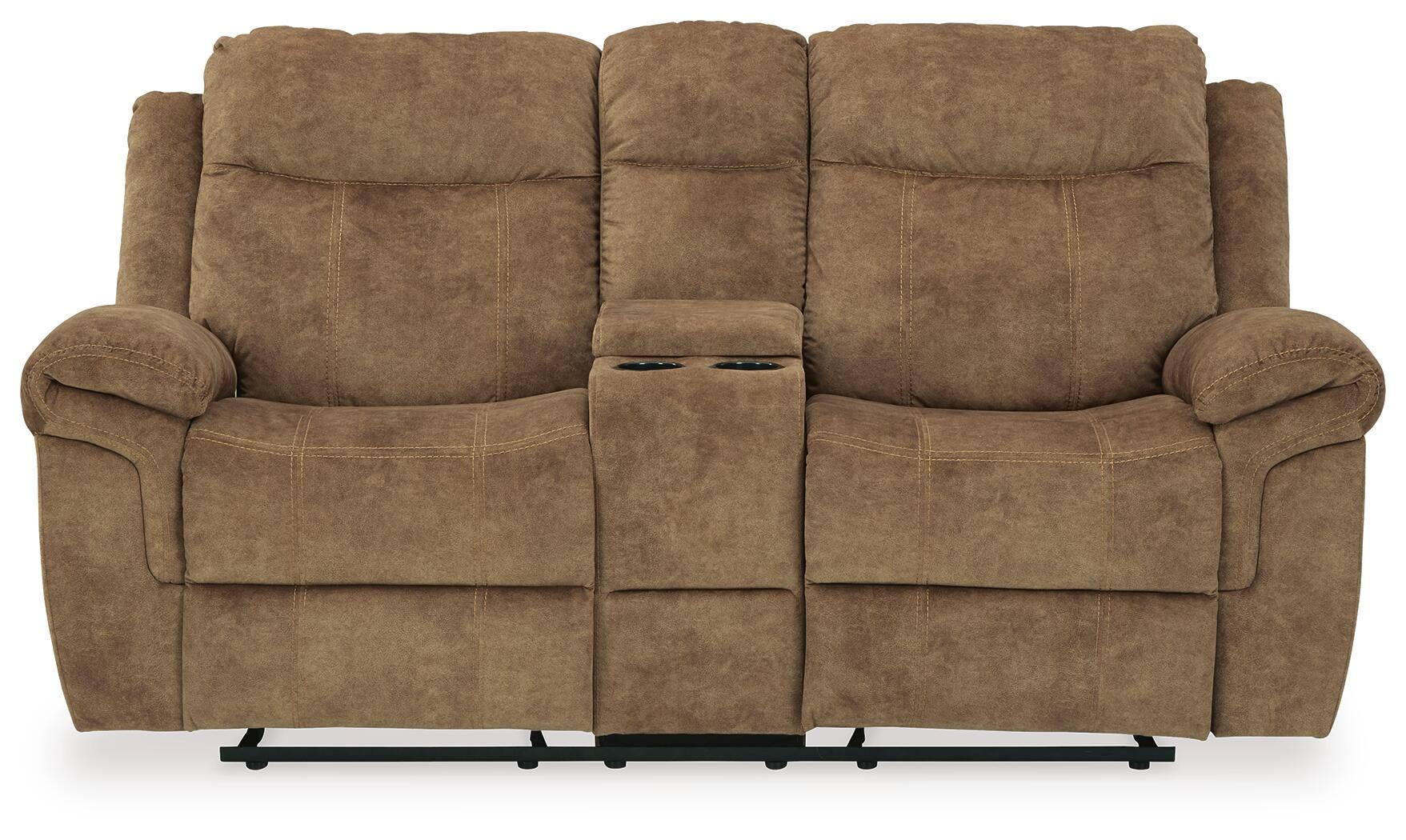Huddle-Up Glider Reclining Loveseat with Console, , large