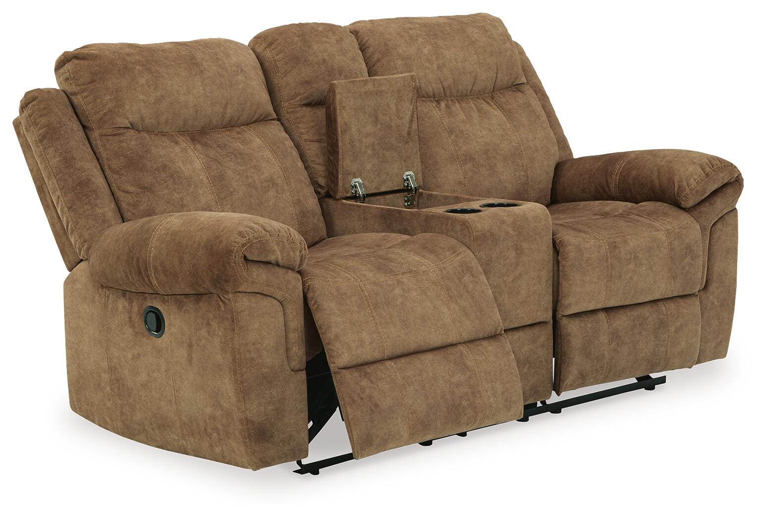 Huddle-Up Glider Reclining Loveseat with Console, , large