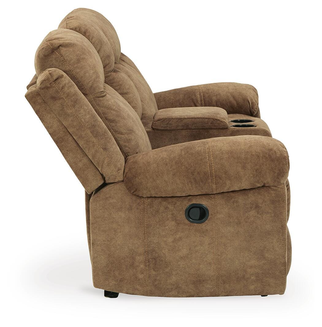 Huddle-Up Glider Reclining Loveseat with Console, , large