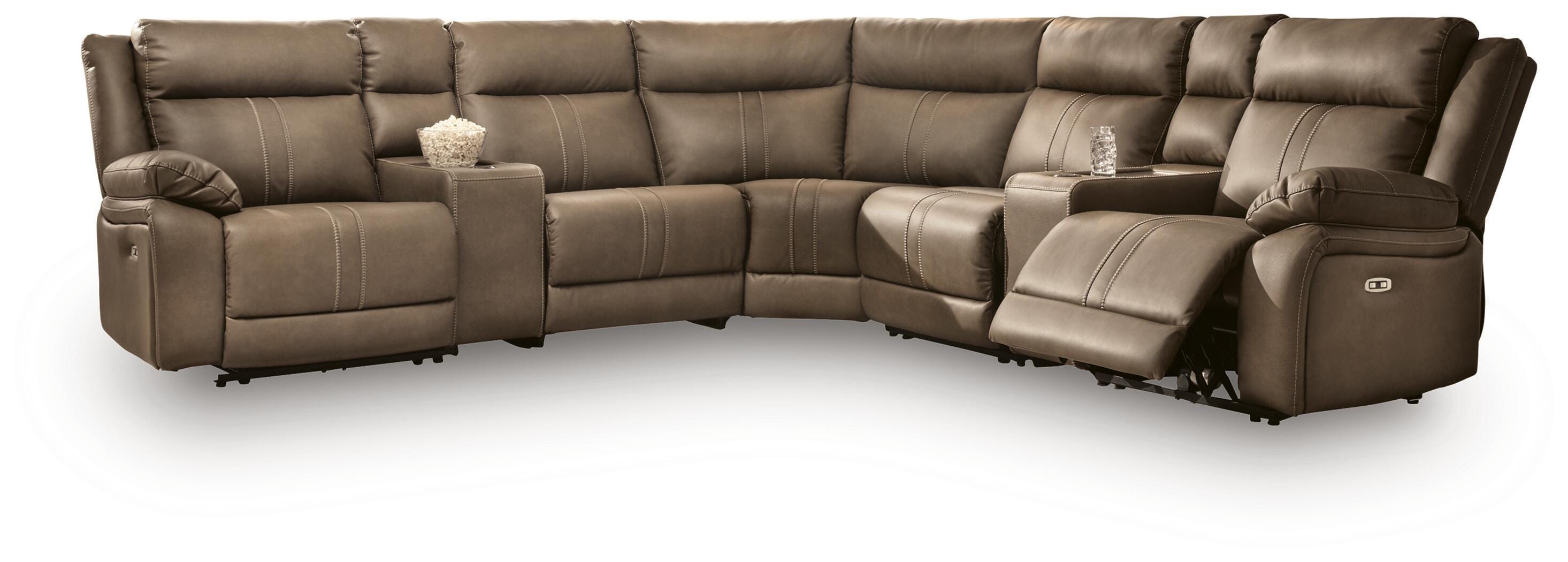 Max-Media 7-Piece Power Reclining Sectional with Audio Consoles, , large