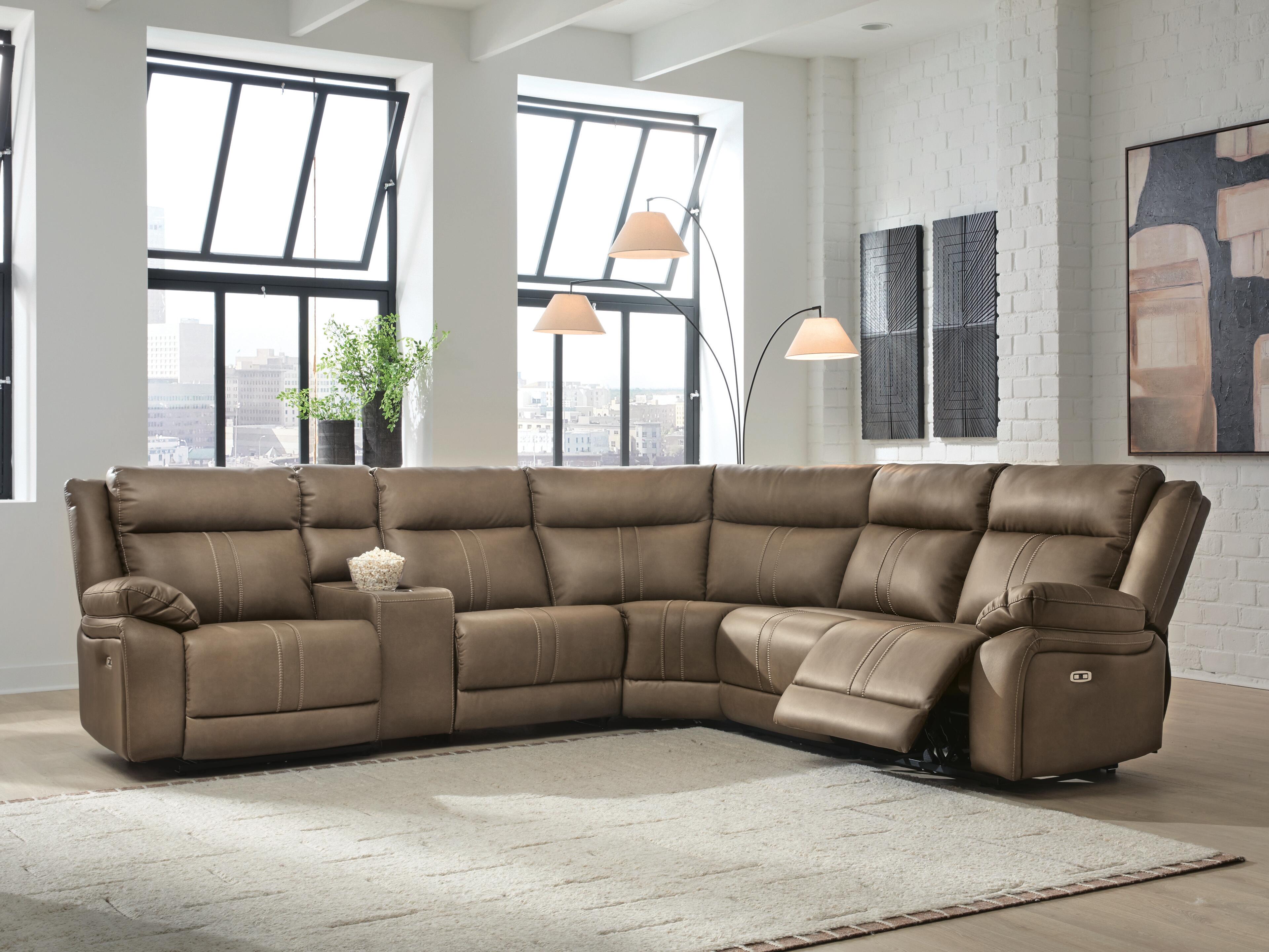 Max-Media 6-Piece Power Reclining Sectional with Audio Console, , rollover