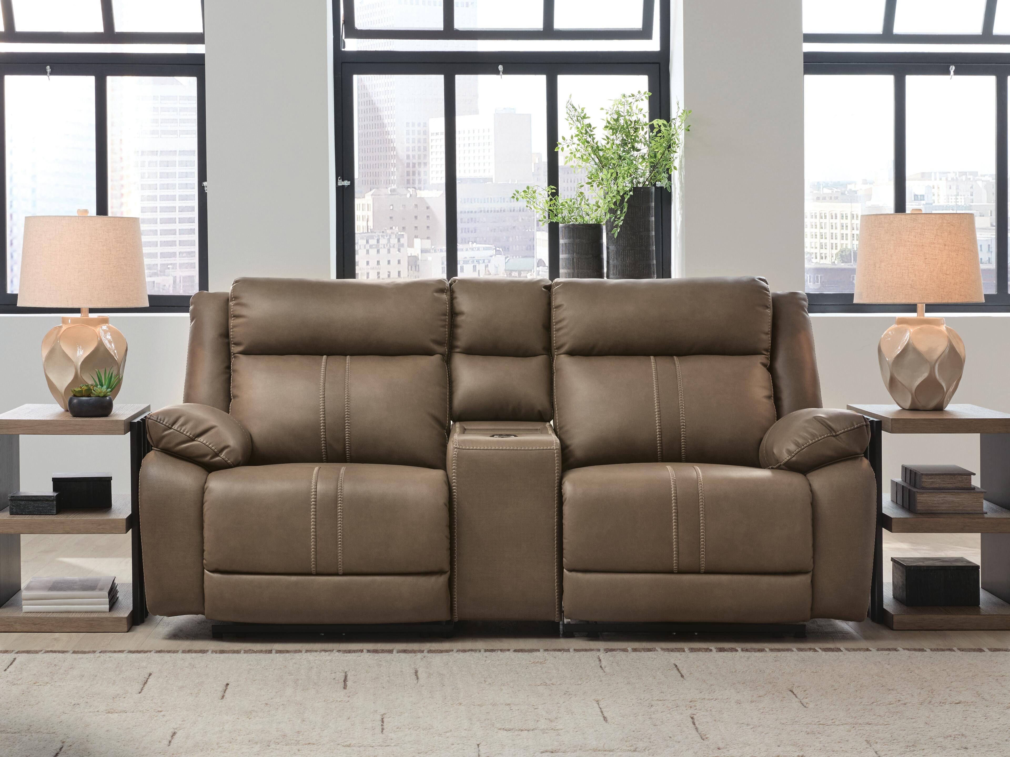Max-Media 3-Piece Power Reclining Sectional Loveseat with Audio Console, , rollover