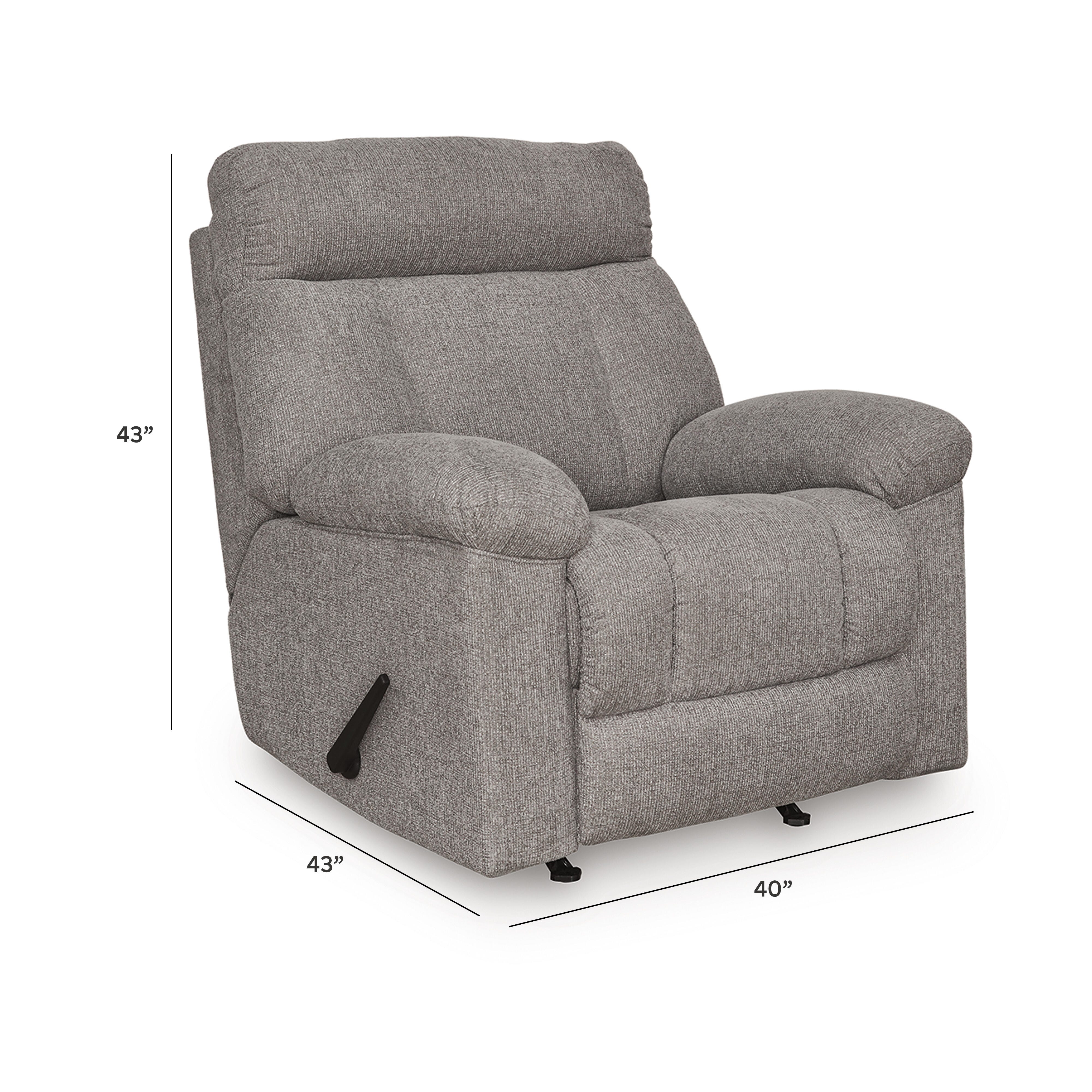 McArlie Recliner, Smoke, large