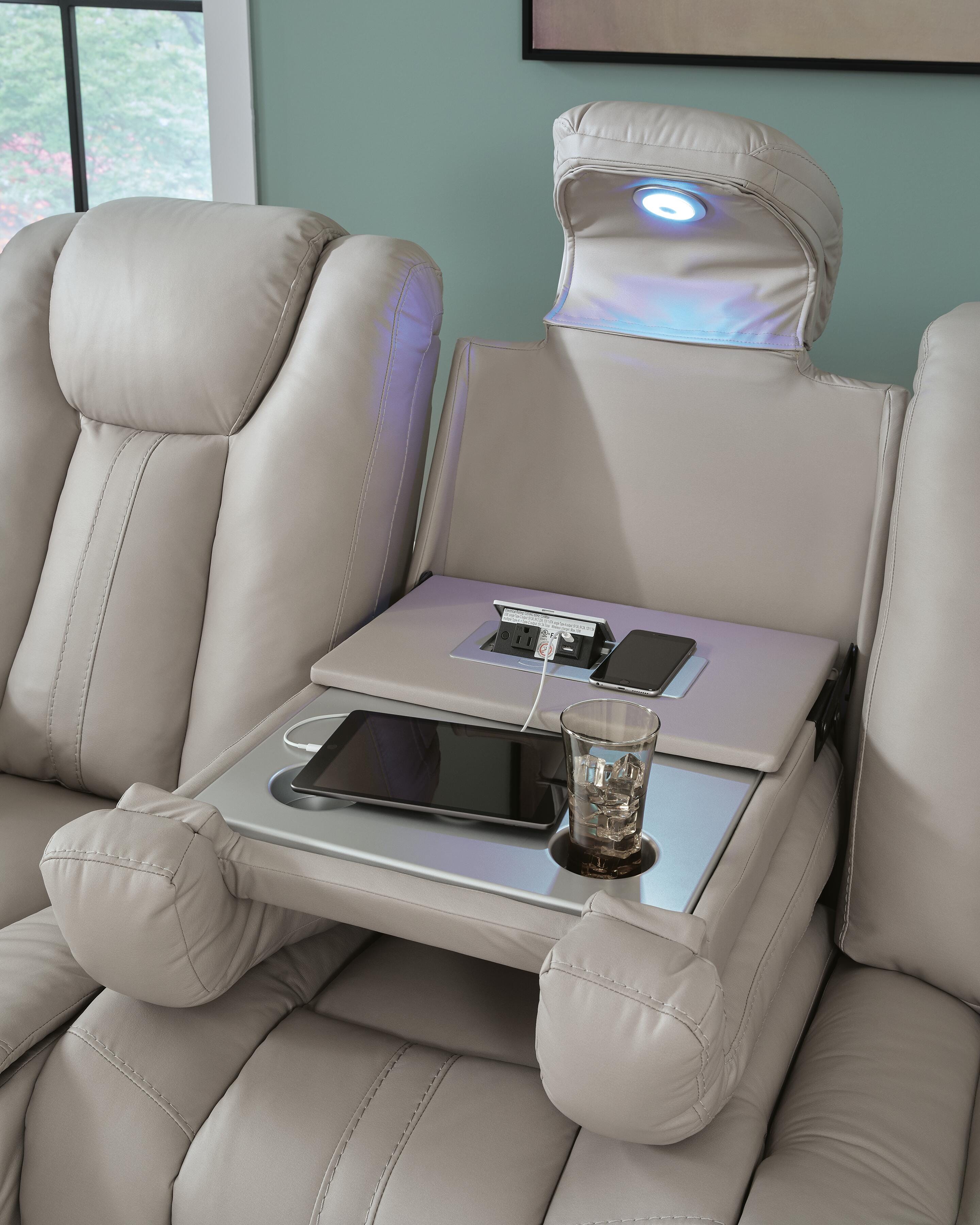 Next Move Reclining Sofa with Drop Down Table, , large