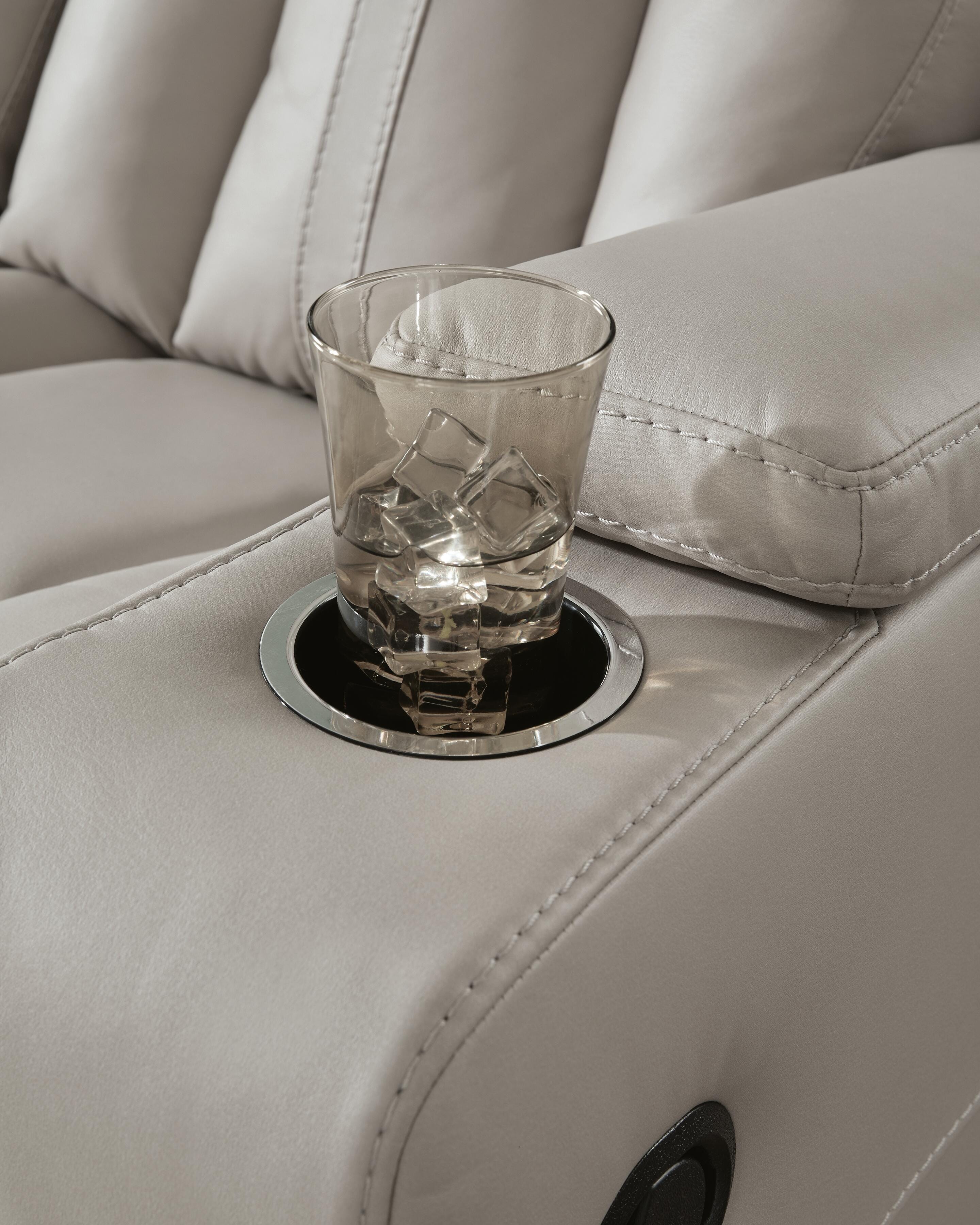 Next Move Reclining Sofa with Drop Down Table, , large