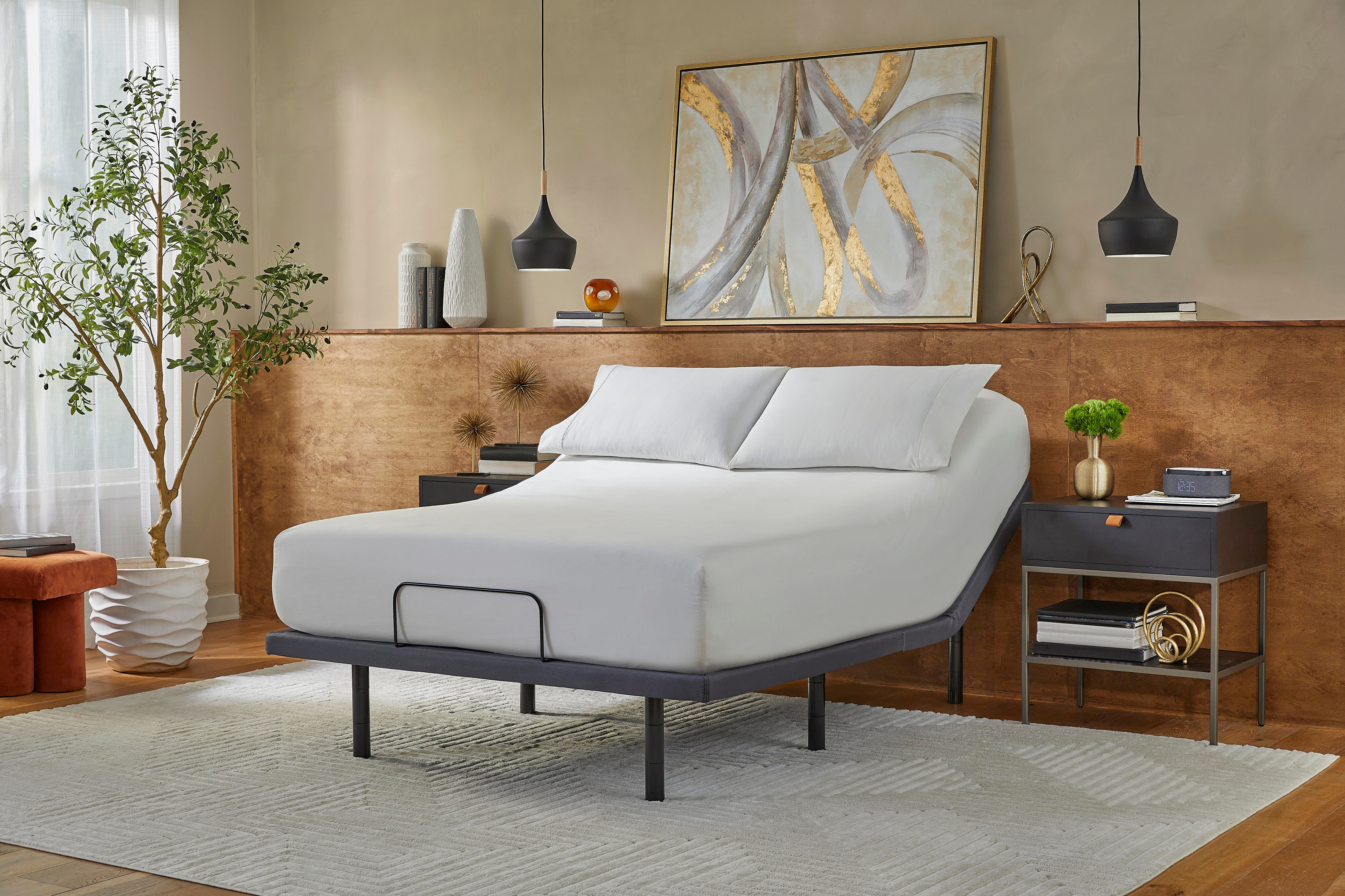 baselogic Gold Split California King Adjustable Base, Gray, rollover