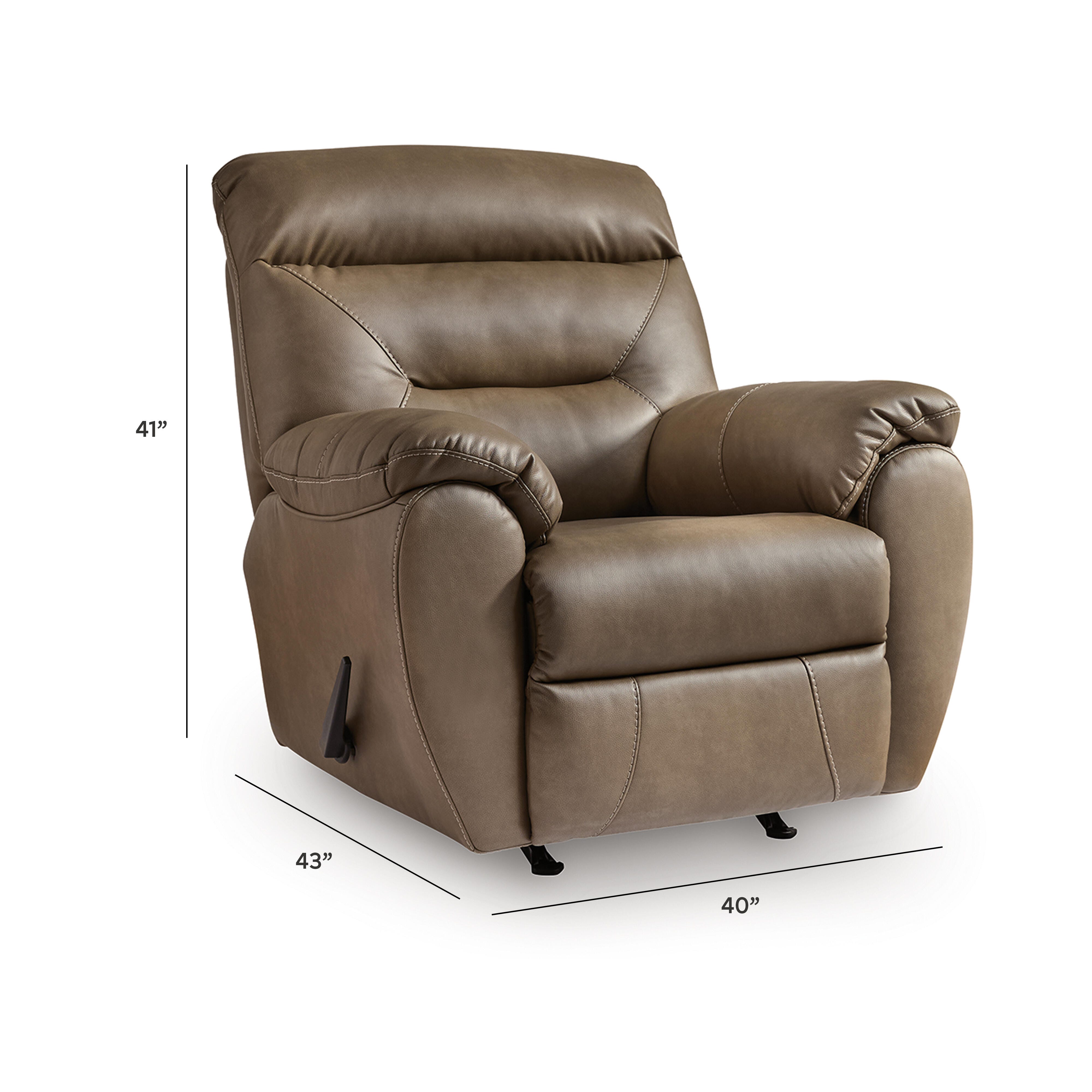 Pittsman Recliner, Biscotti, large