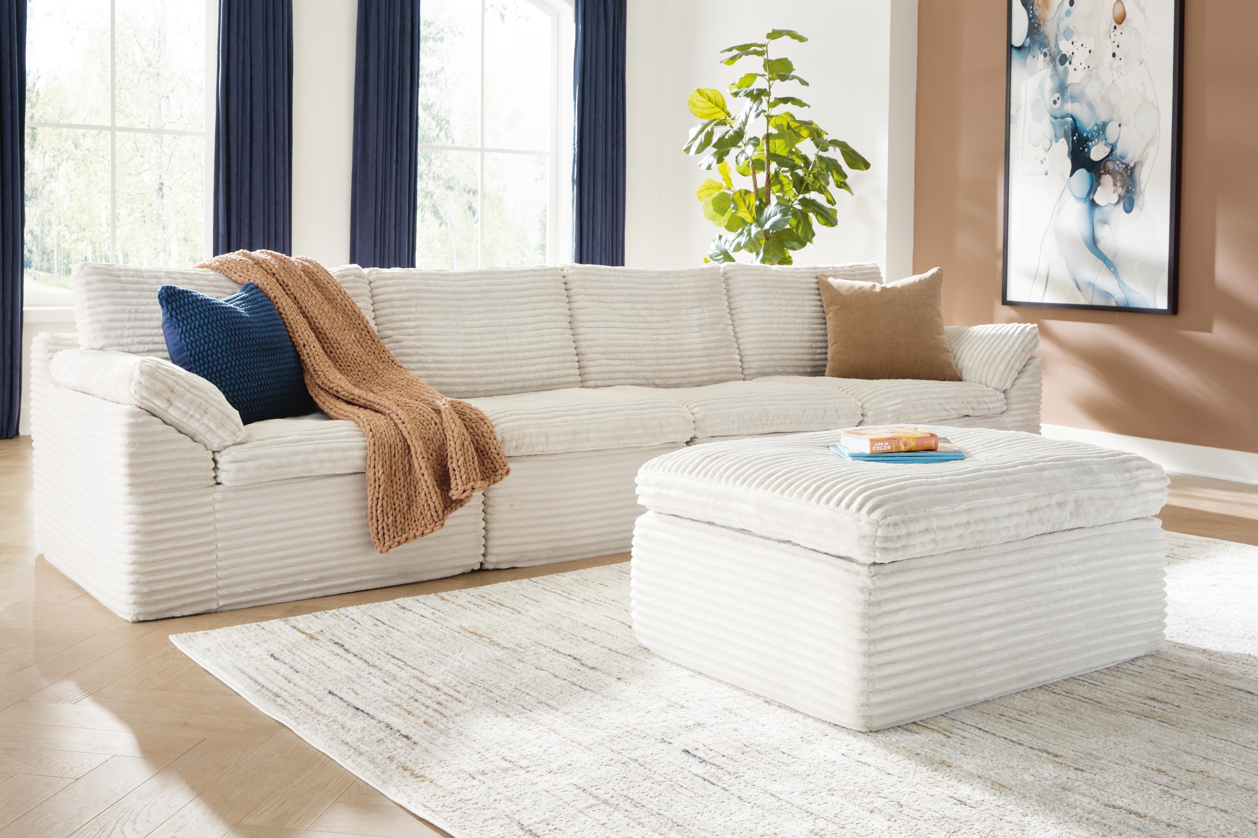 Canefield 4-Piece Sectional with Ottoman - image 4