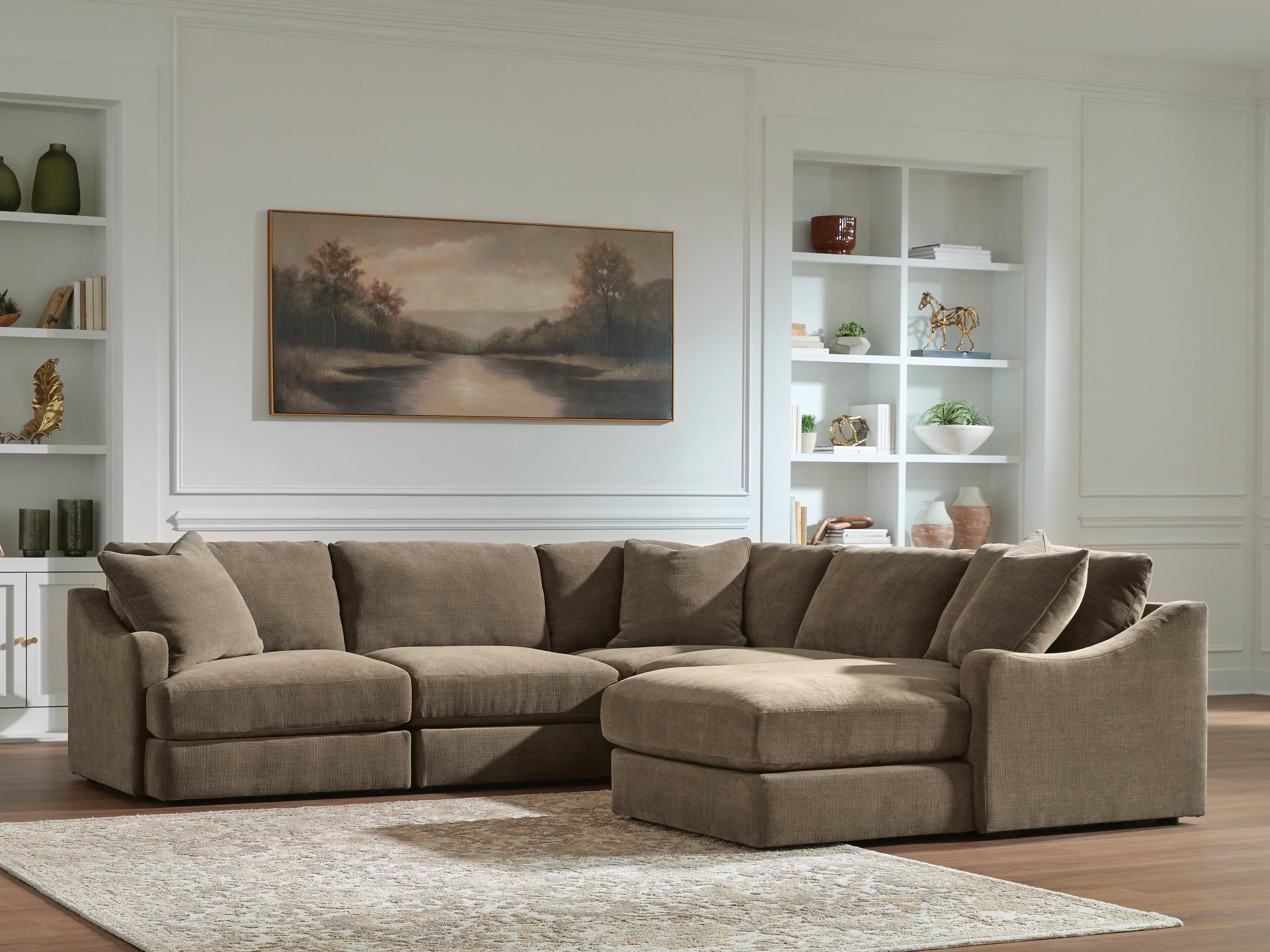 Ella Grove 5-Piece Sectional with Chaise, Coffee, rollover