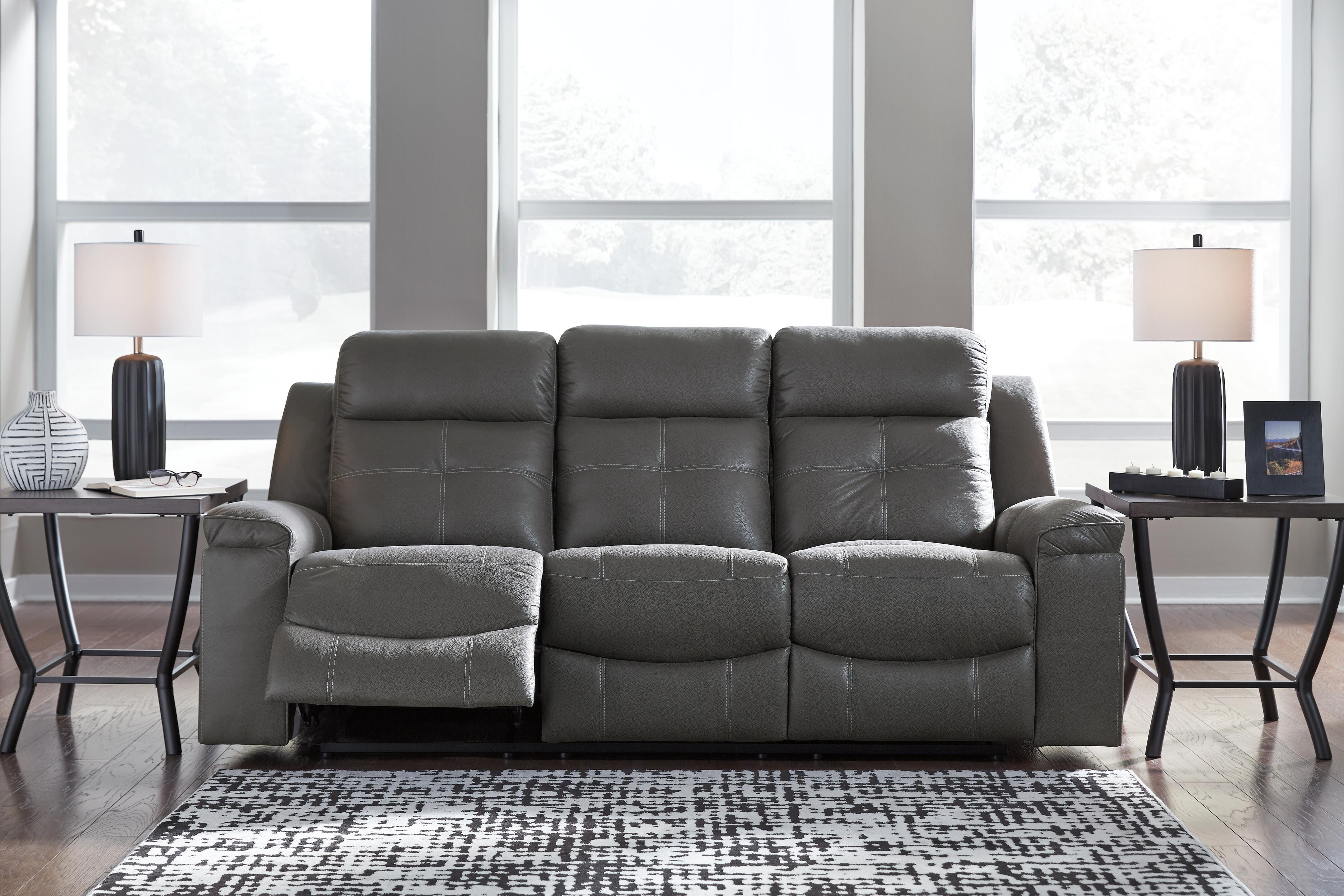 Jesolo Reclining Sofa, Dark Gray, large