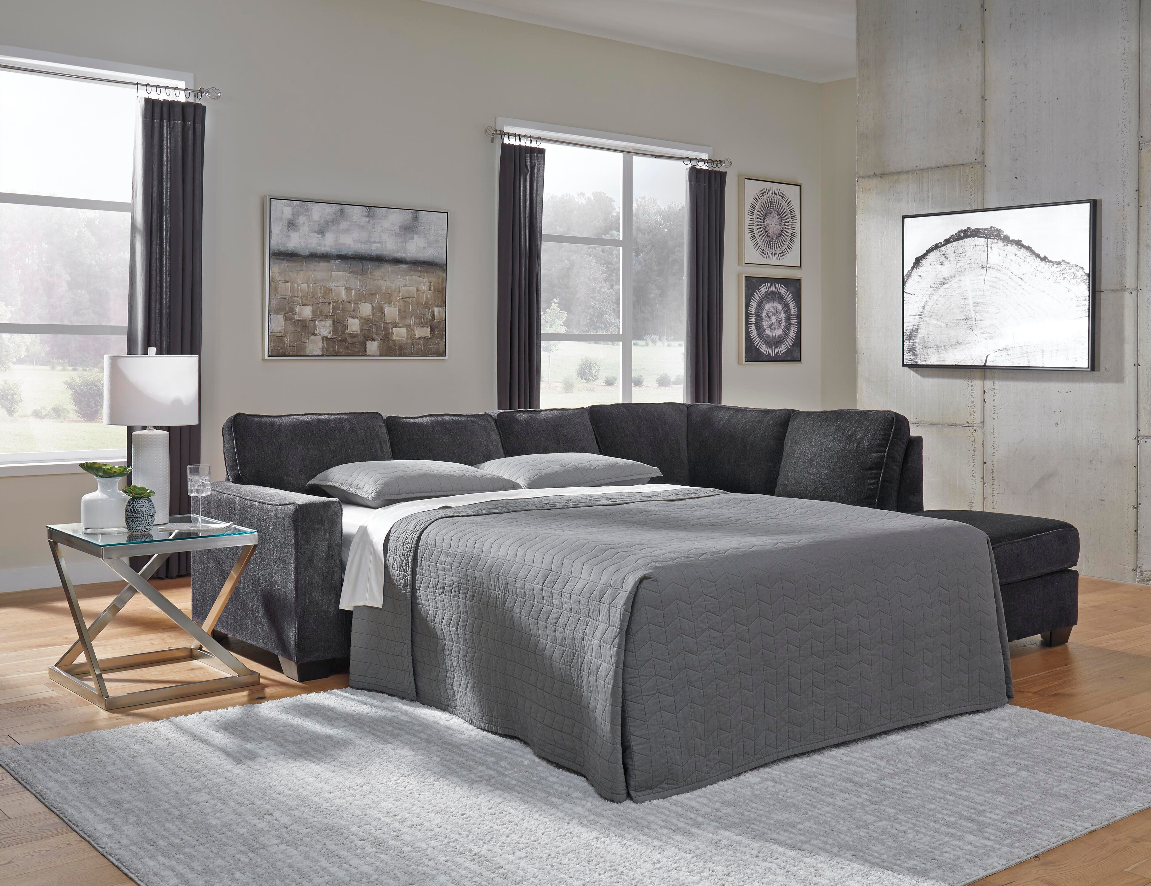 Altari 2-Piece Sleeper Sectional with Ottoman, Slate, large