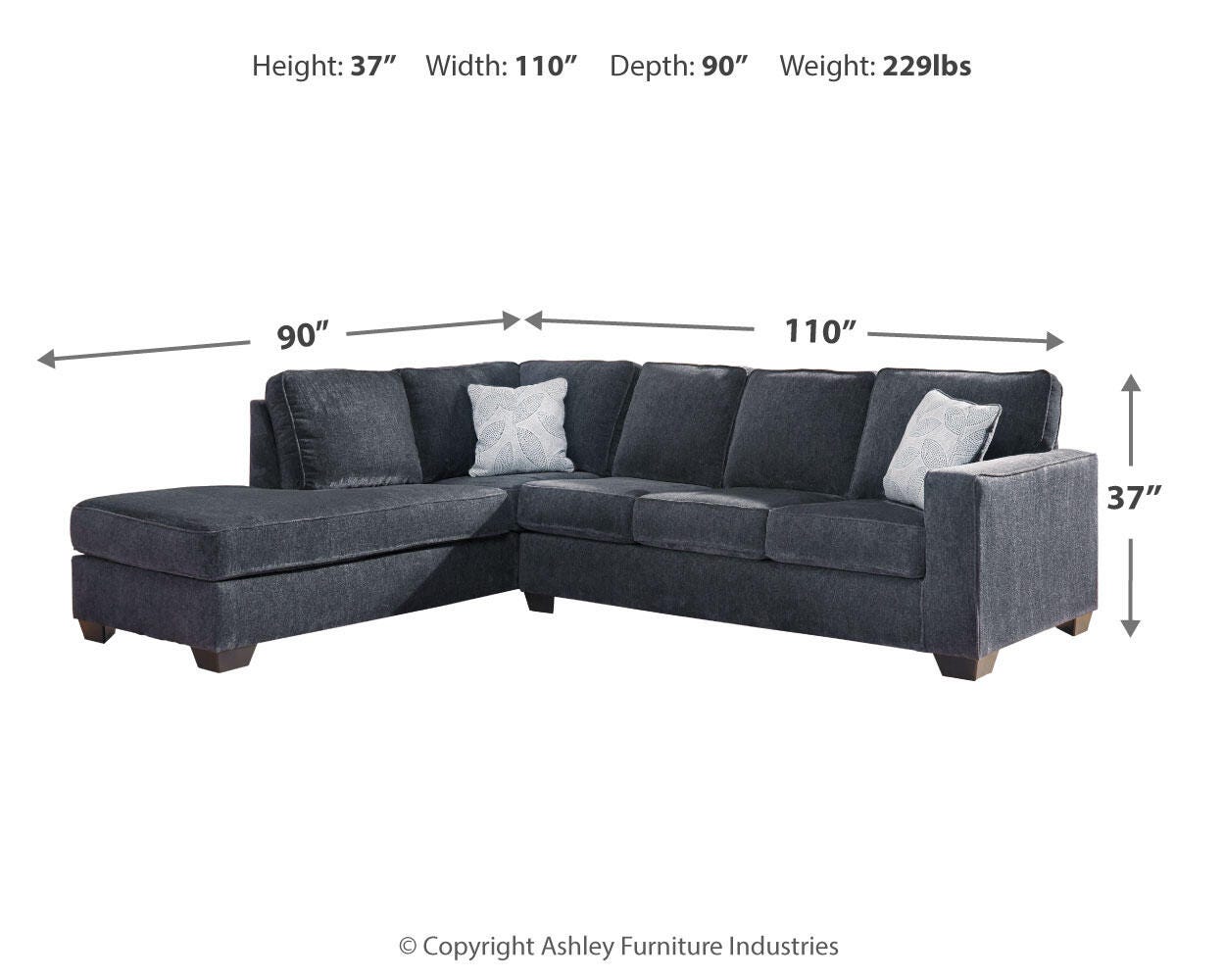 Altari 2-Piece Sectional with Chaise | Ashley