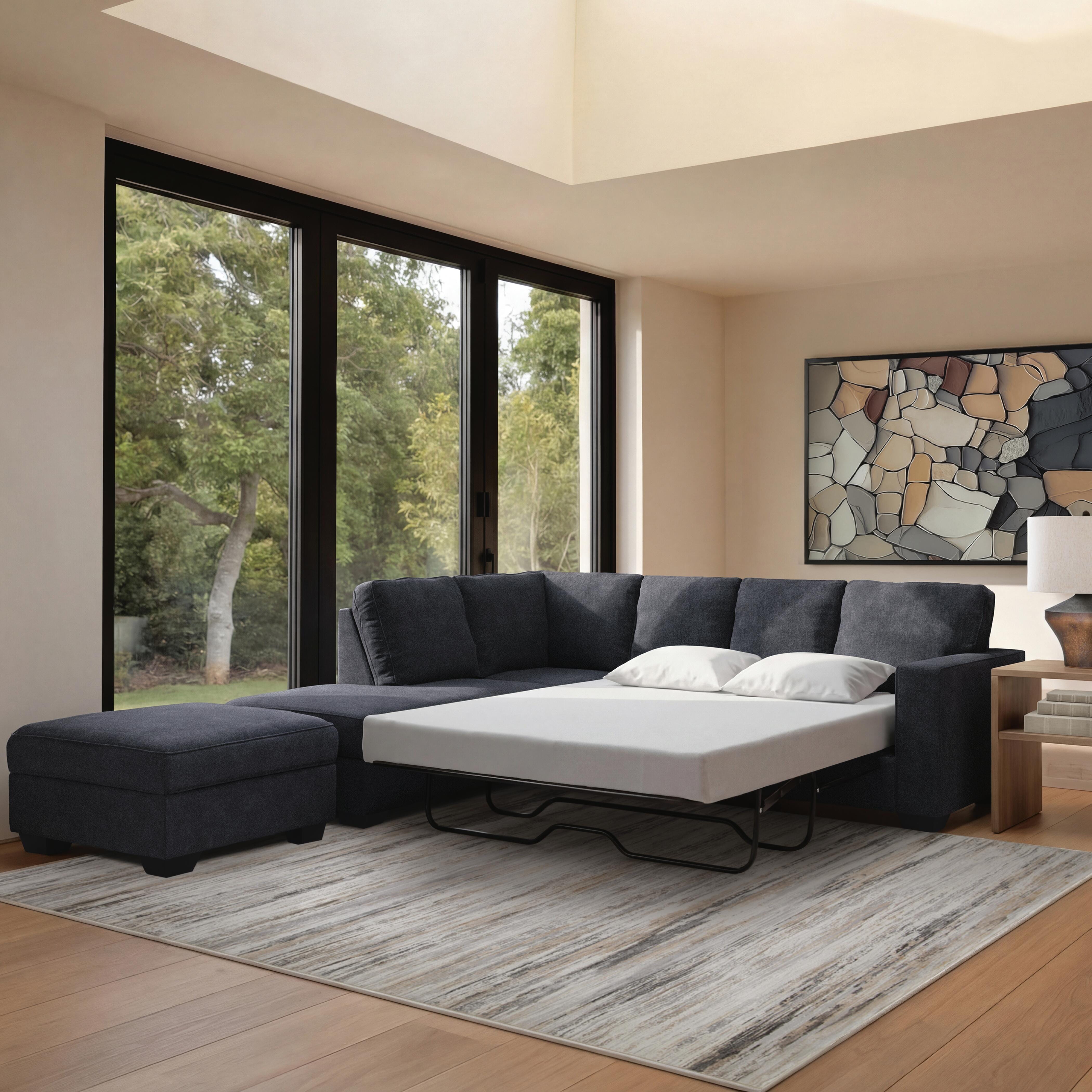 Altari 2-Piece Sleeper Sectional with Ottoman, Slate, large