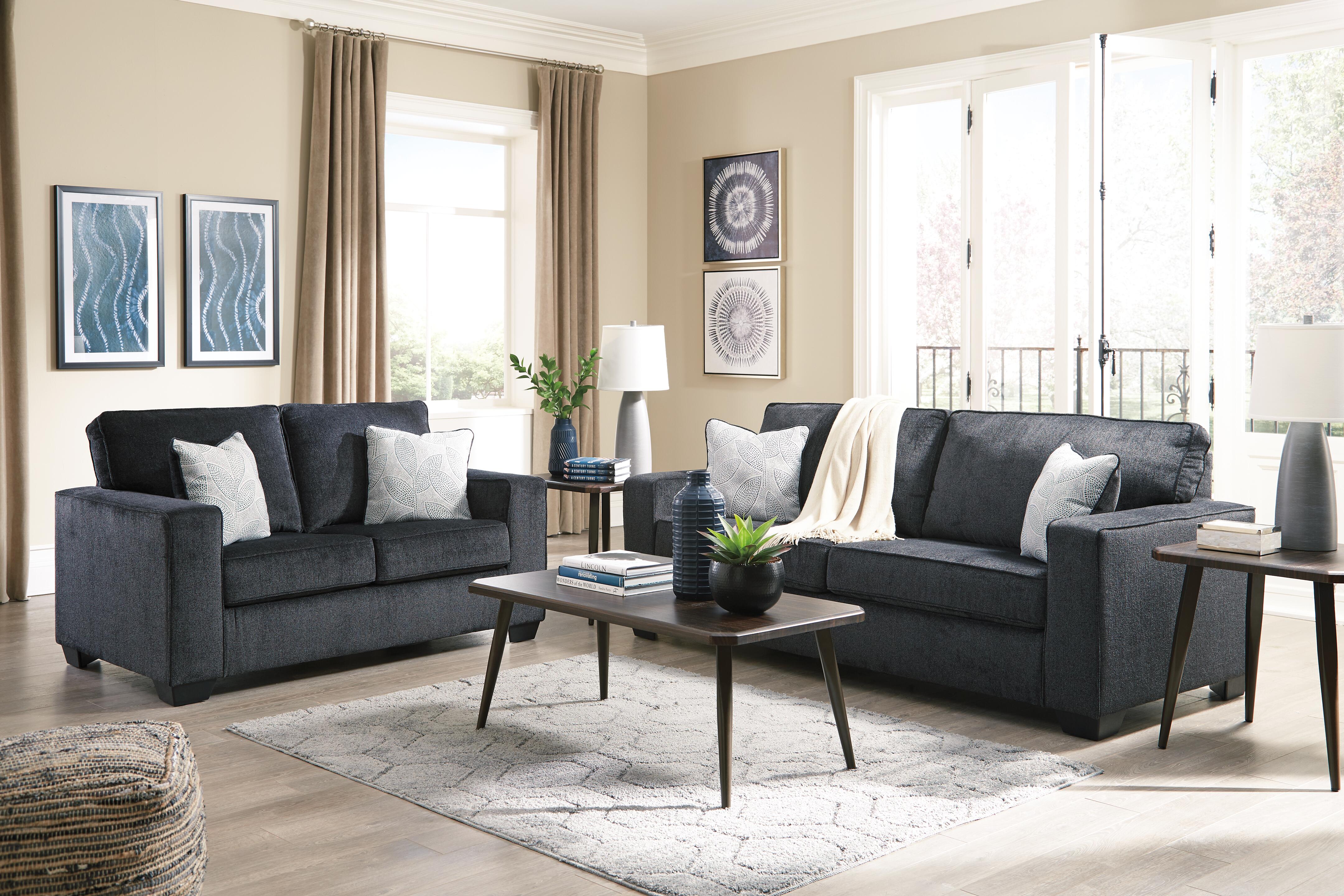 Altari Sofa and Loveseat, Slate, large