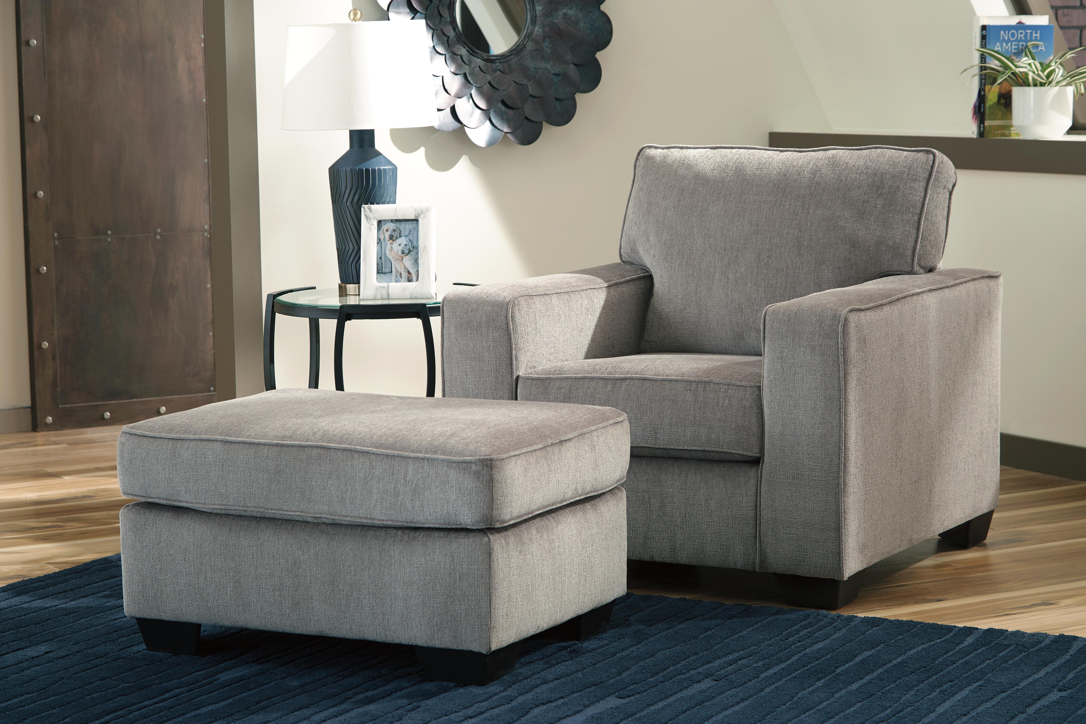 Altari Chair and Ottoman, Alloy, large