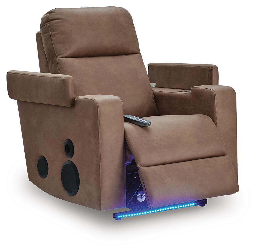 Flinlock Triple Power Glider Recliner with Audio System | Ashley
