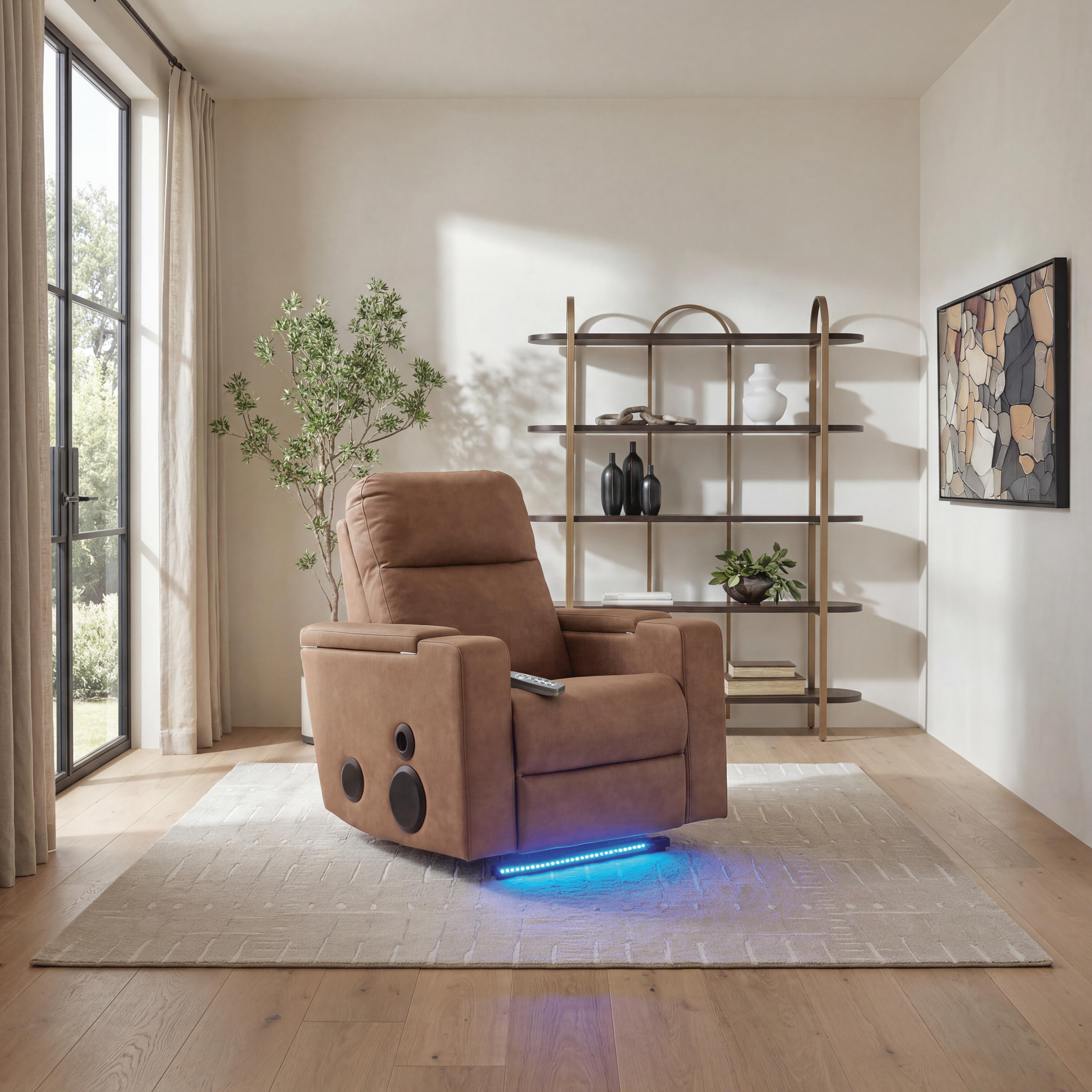 Flinlock Power Glider Recliner with Audio System, , large