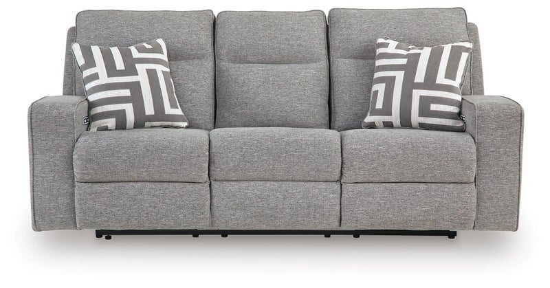 Biscoe Next-Gen Nuvella™ Performance Fabric Dual Power Reclining Sofa, Pewter
