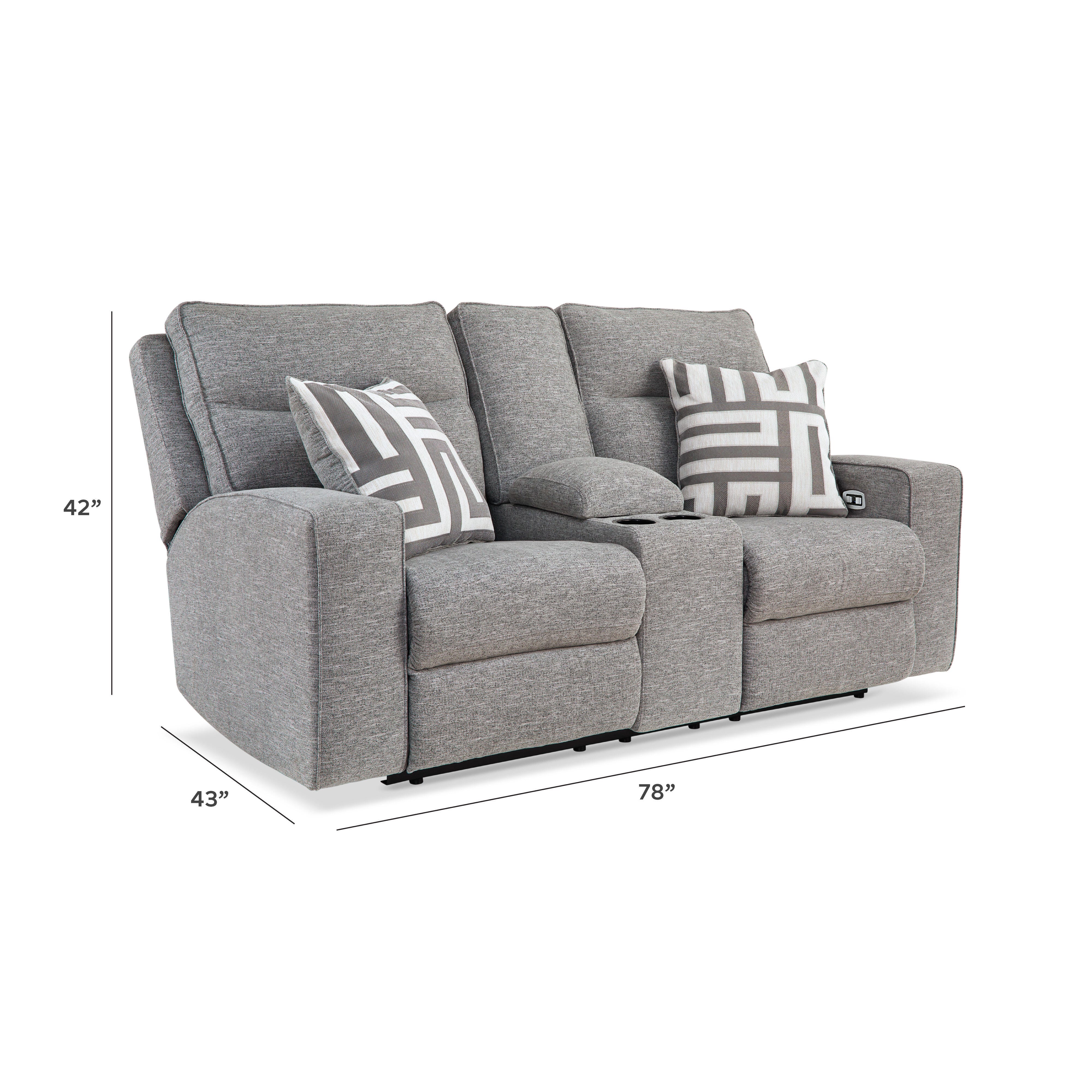 Biscoe Power Reclining Loveseat with Console, , large