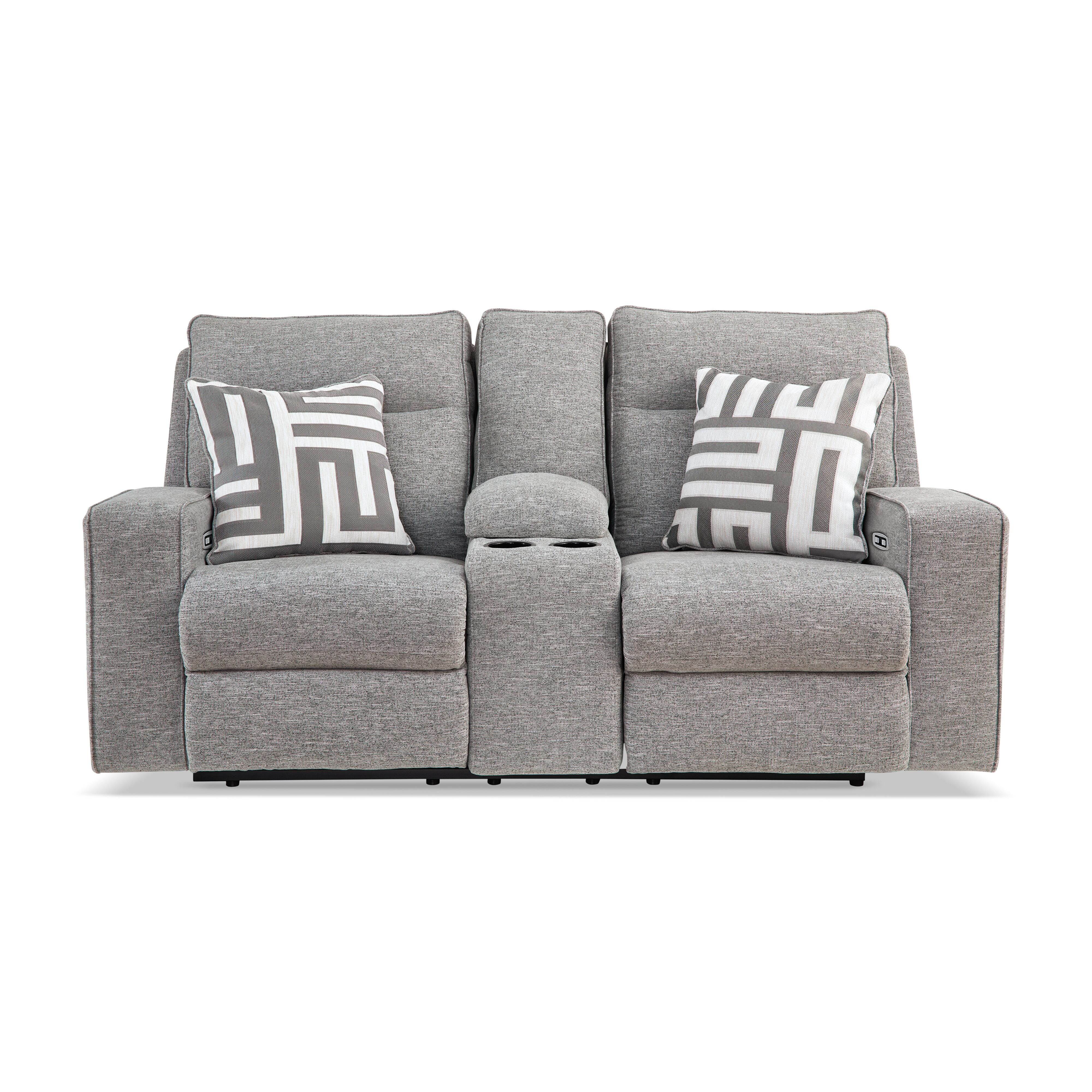 Biscoe Power Reclining Loveseat with Console, , large