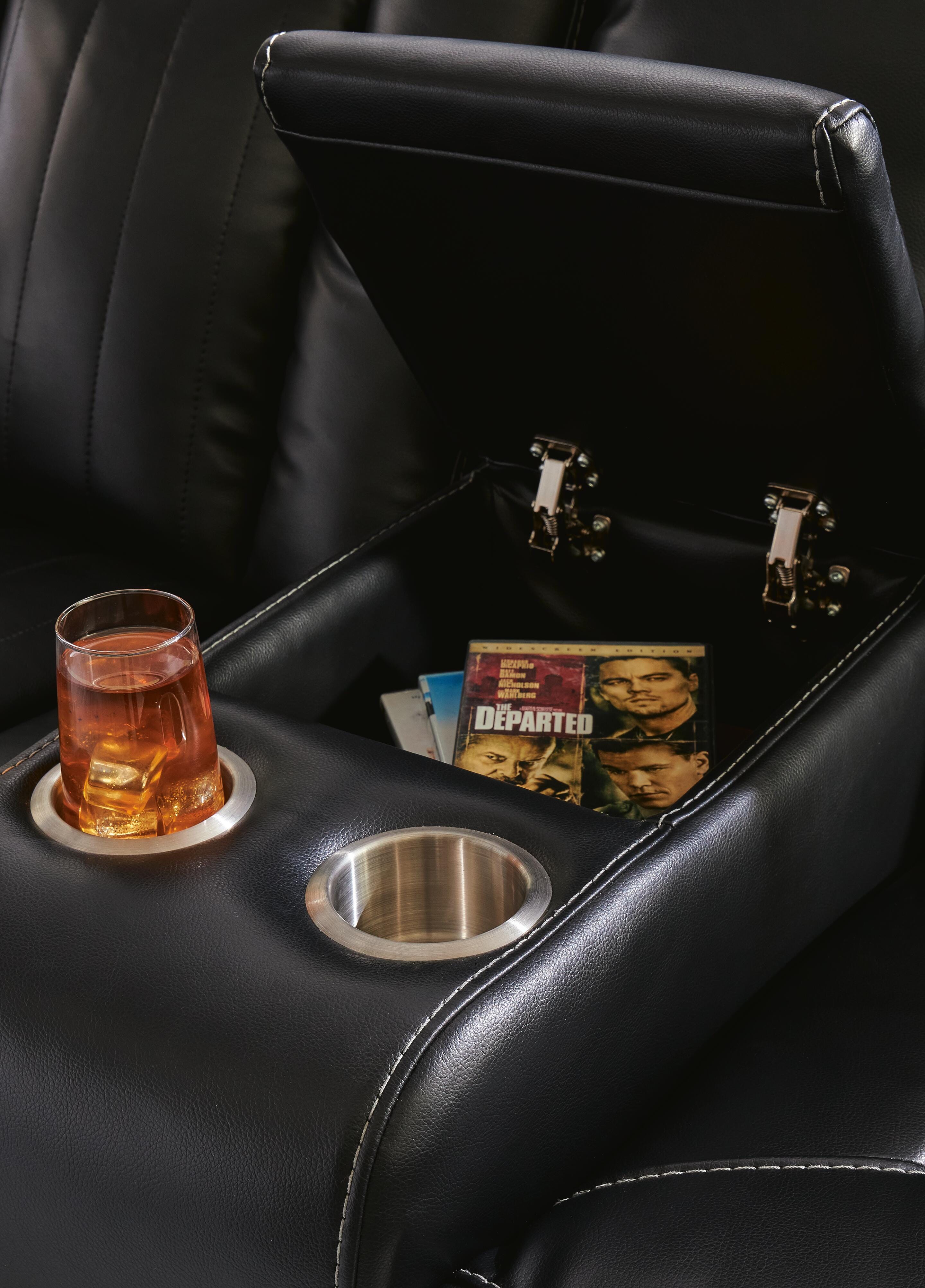 Caveman Den Power Reclining Loveseat with Console - image 11