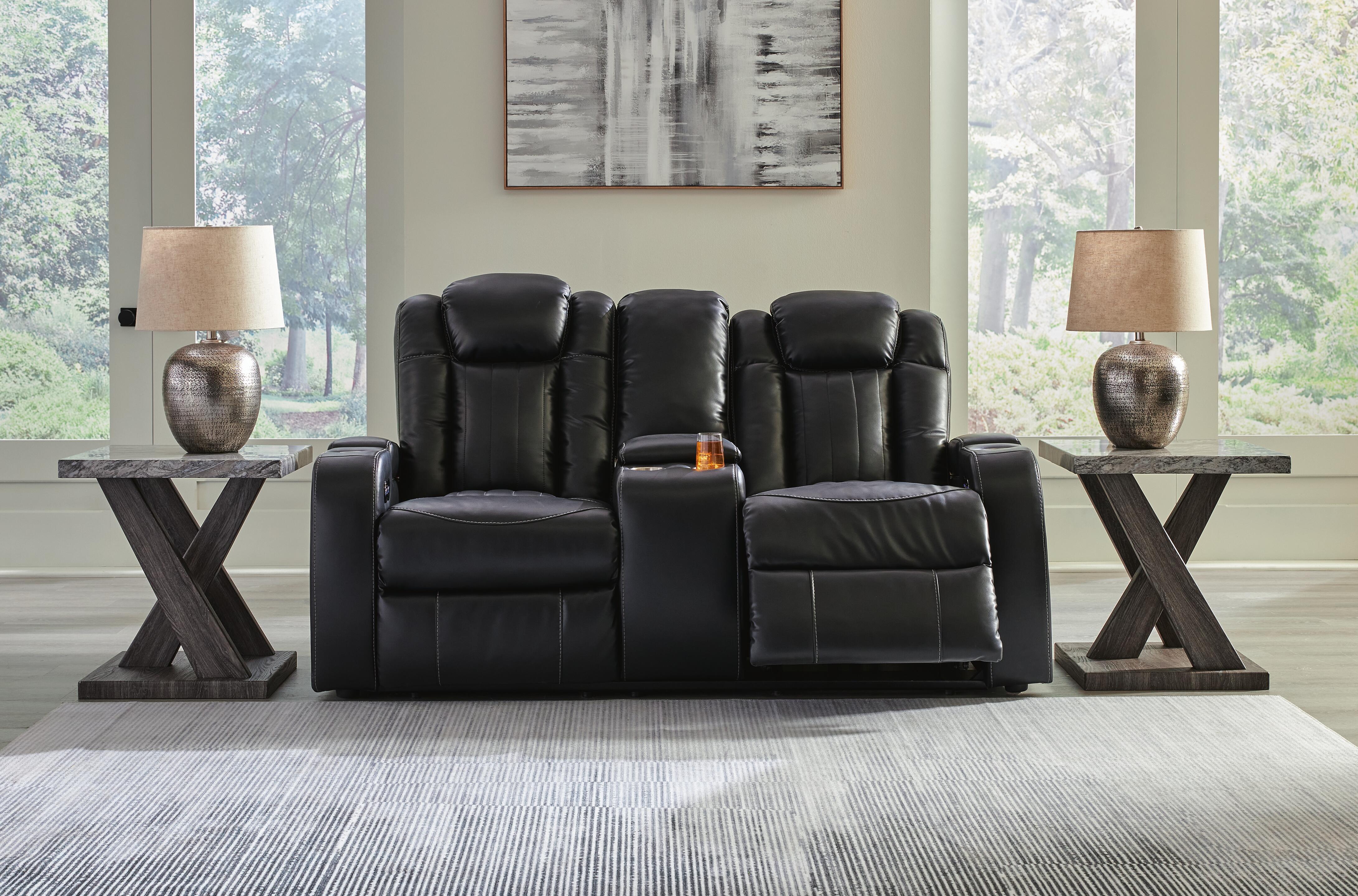 Caveman Den Power Reclining Loveseat with Console - image 7