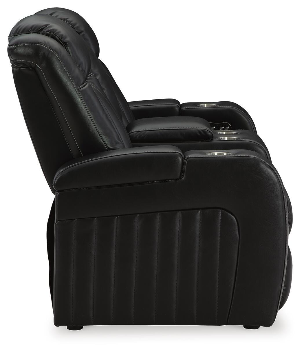 Caveman Den Power Reclining Loveseat with Console - image 5