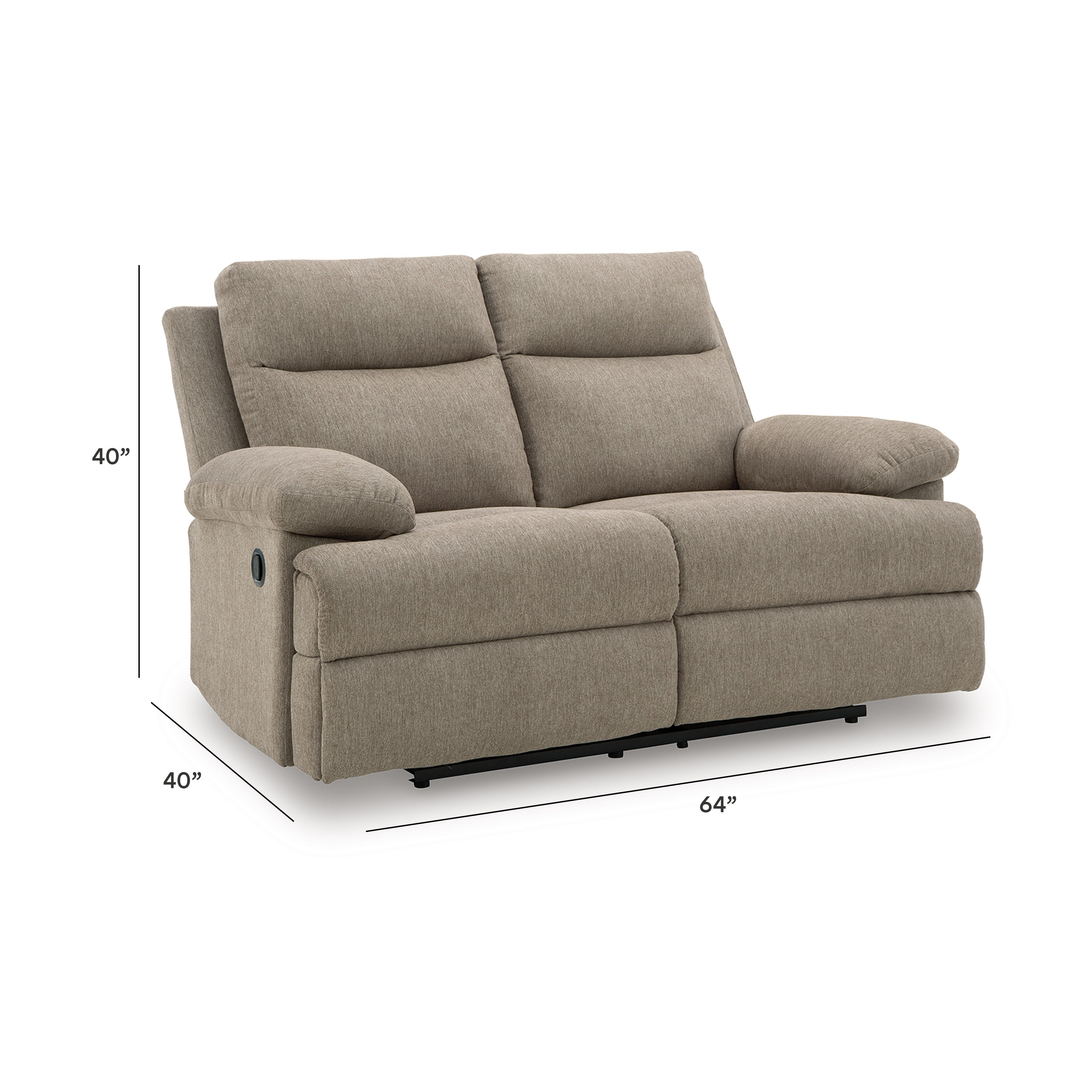 Tarrant Reclining Loveseat, Mocha, large