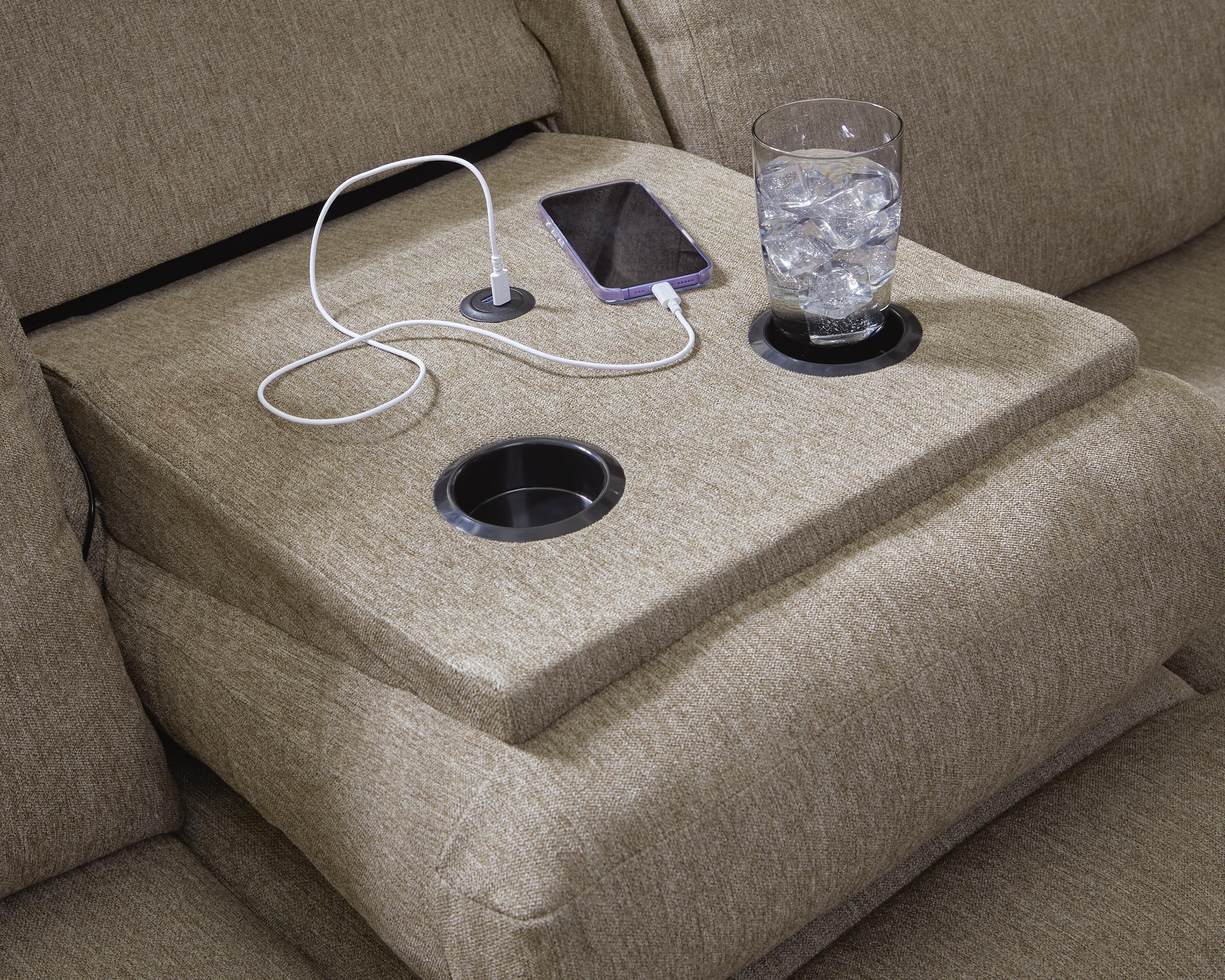 Tarrant Reclining Sofa with Drop Down Table - image 9