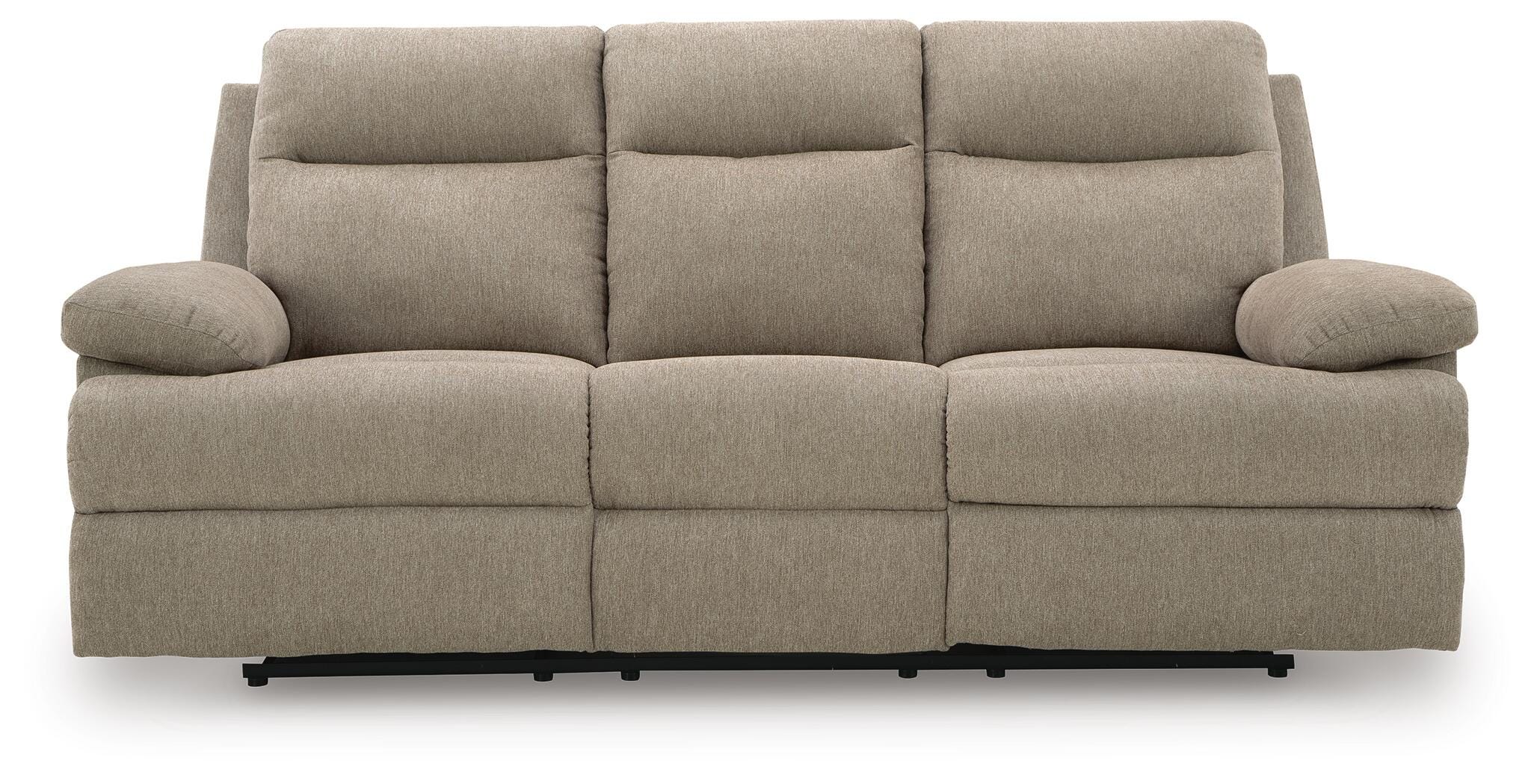 Tarrant Reclining Sofa with Drop Down Table, Mocha, large