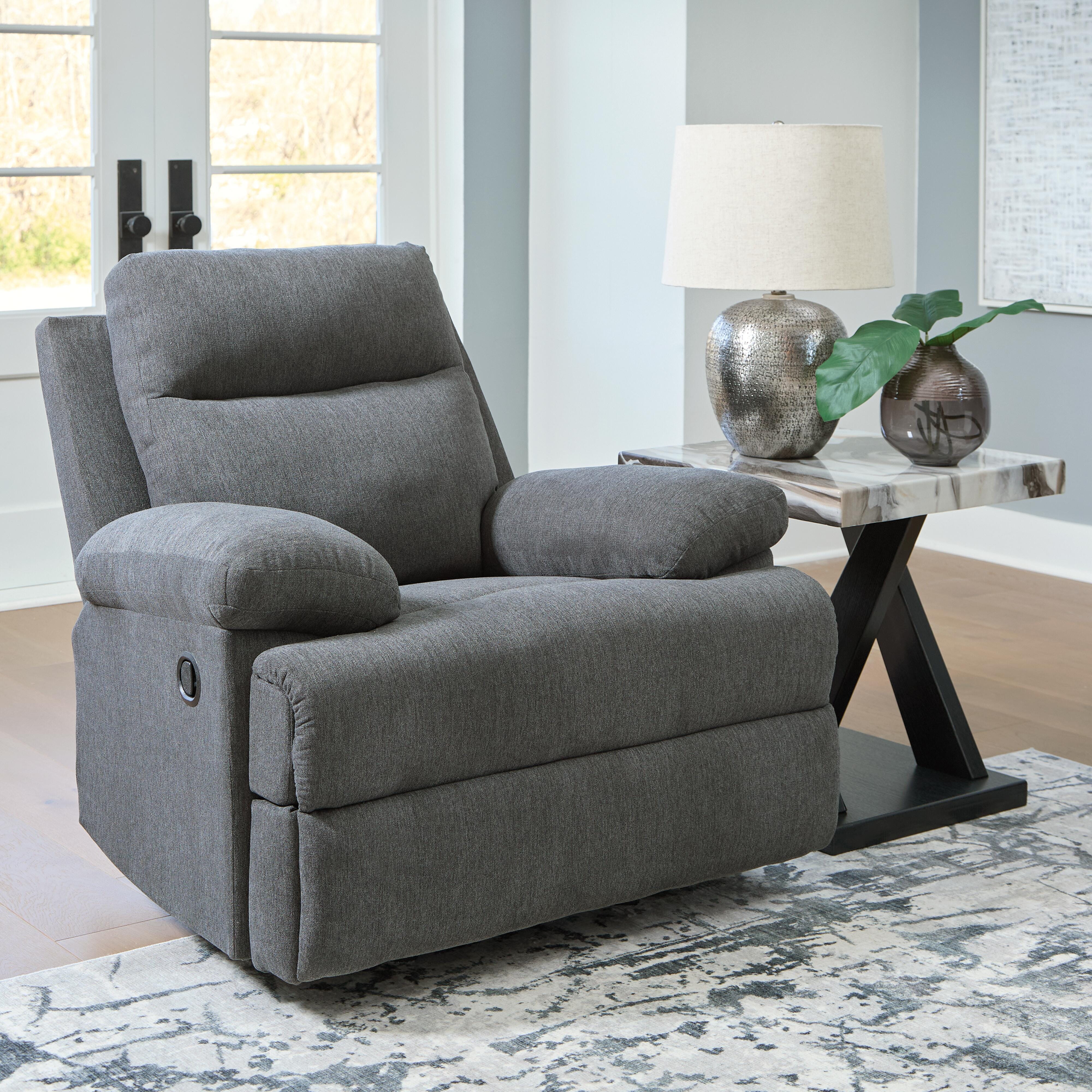 Tarrant Recliner, Charcoal, large