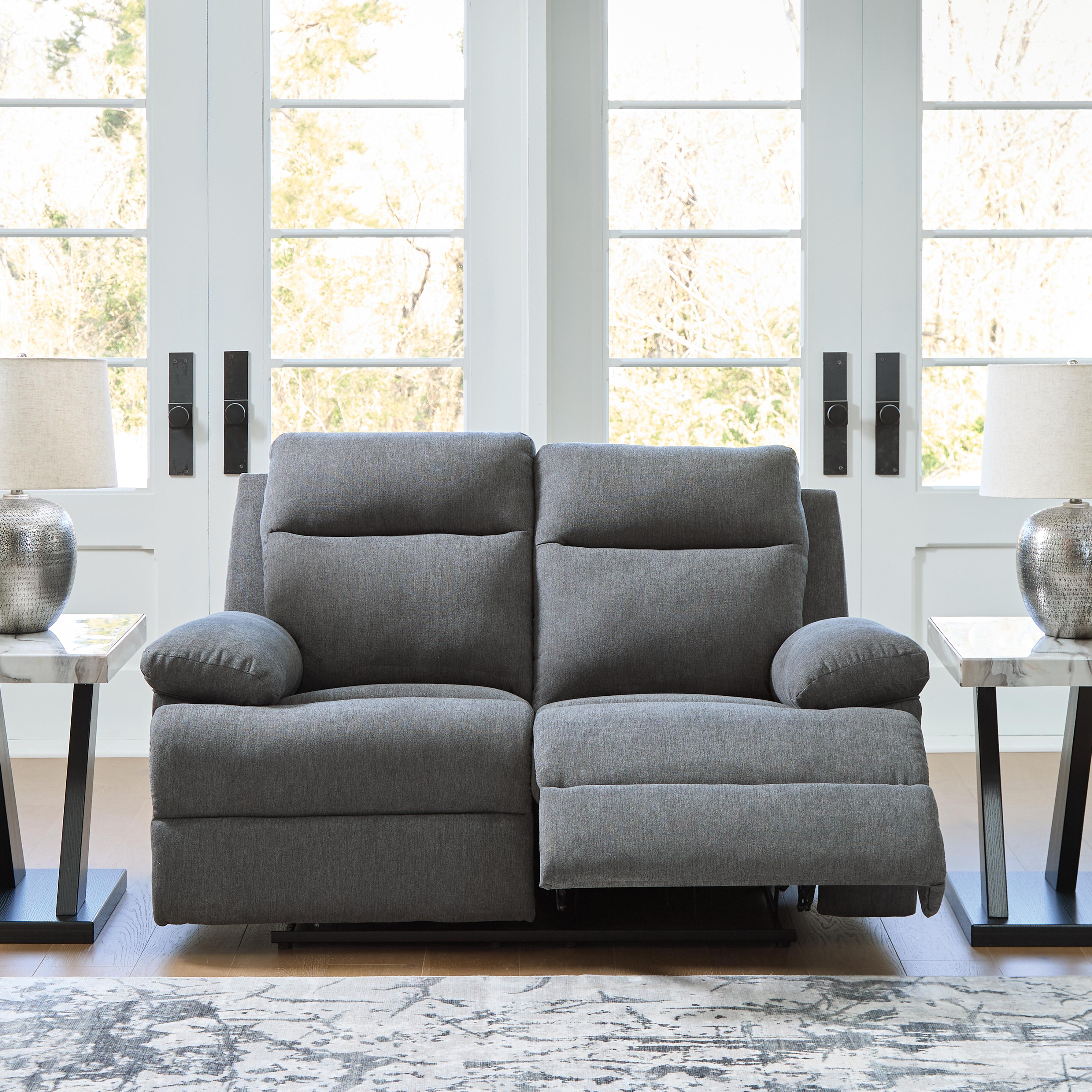 Tarrant Reclining Loveseat, Charcoal, large