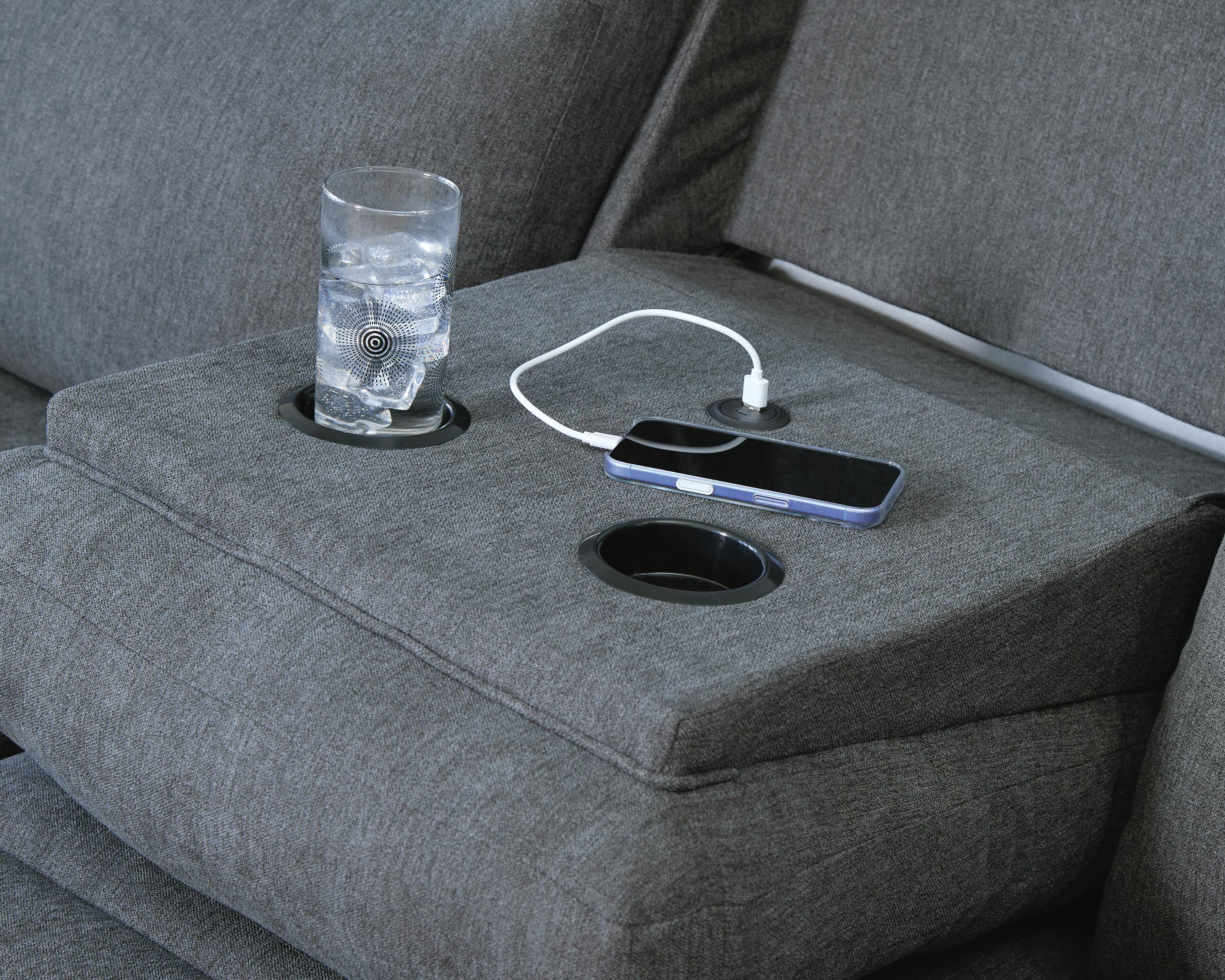 Tarrant Reclining Sofa with Drop Down Table - image 8